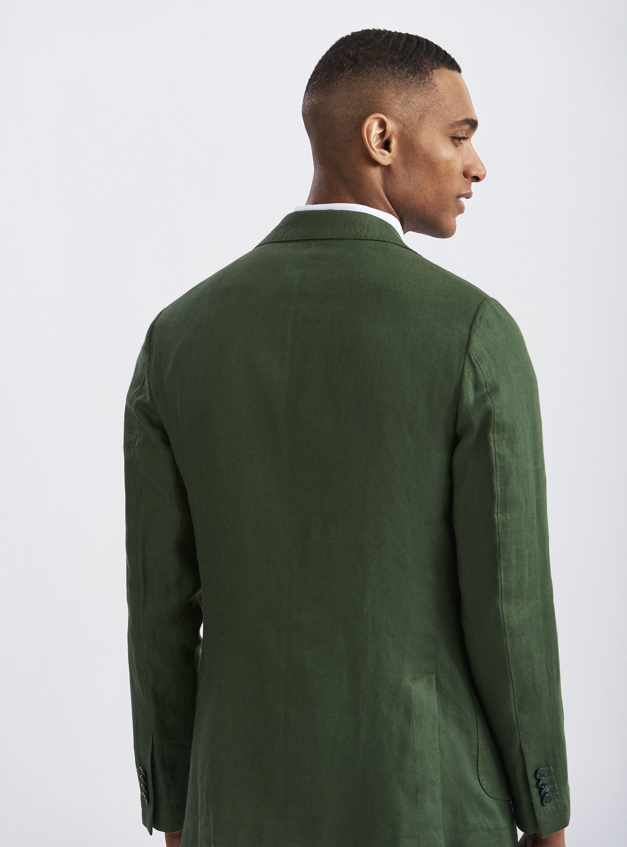 Giacca per abito in puro lino, VERDE