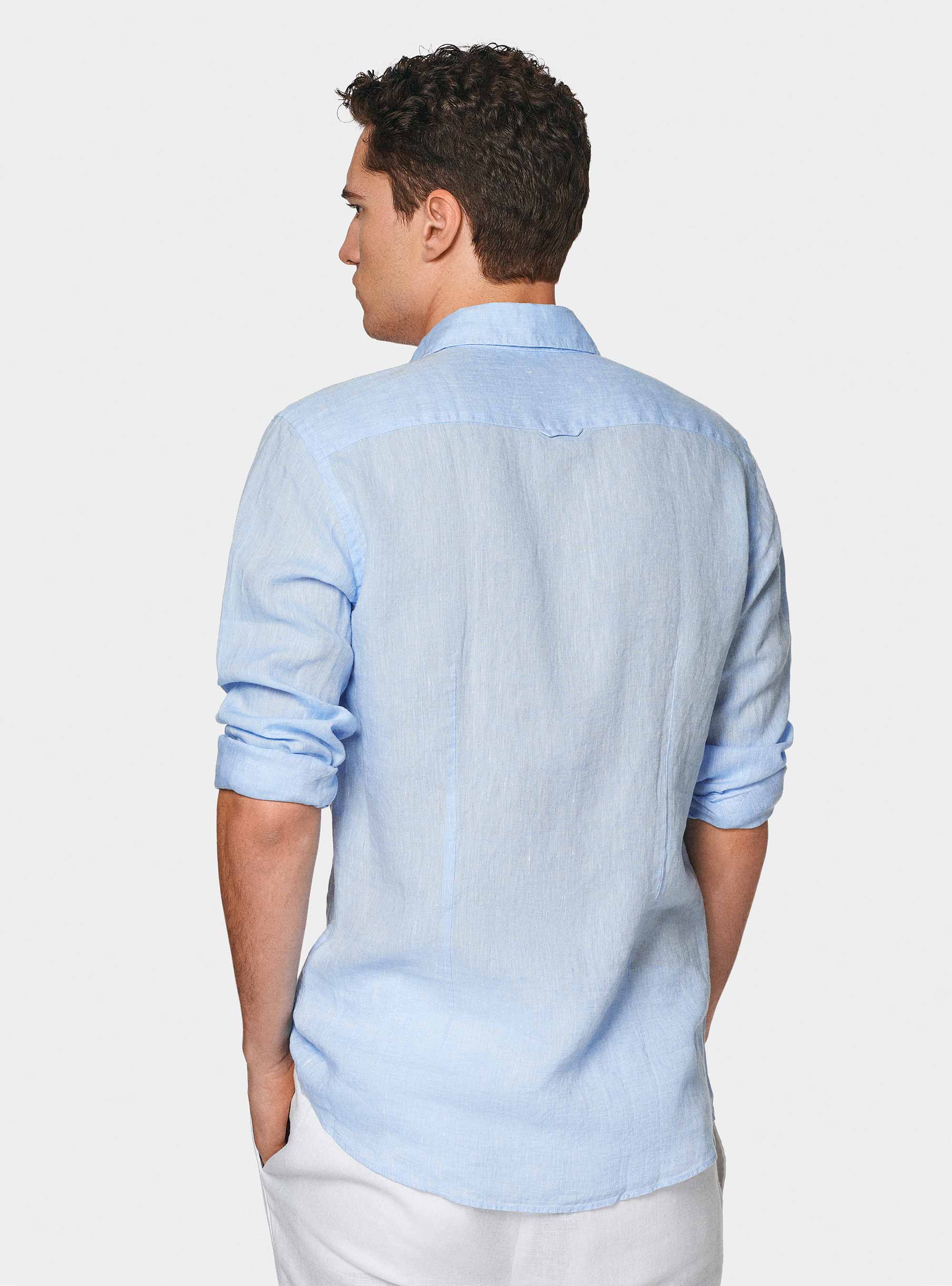 Pure linen shirt, LIGHT BLUE