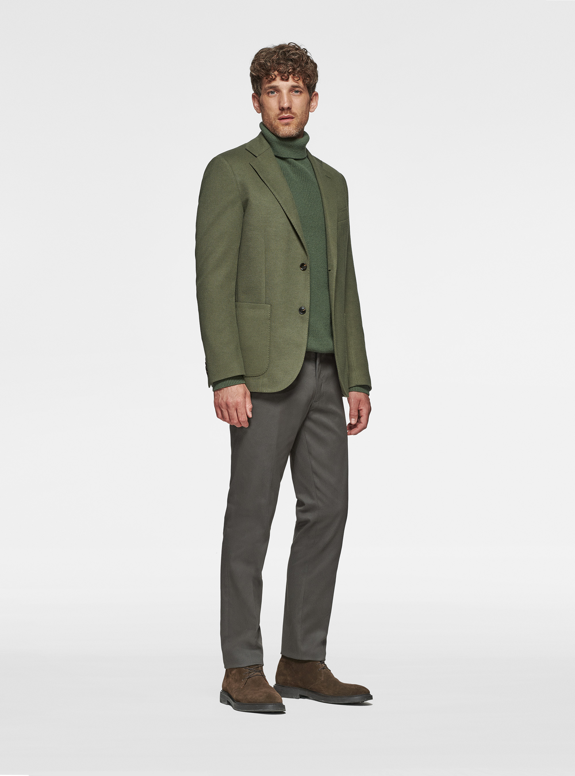 Giacca sfoderata in jersey, MILITARE 0609C