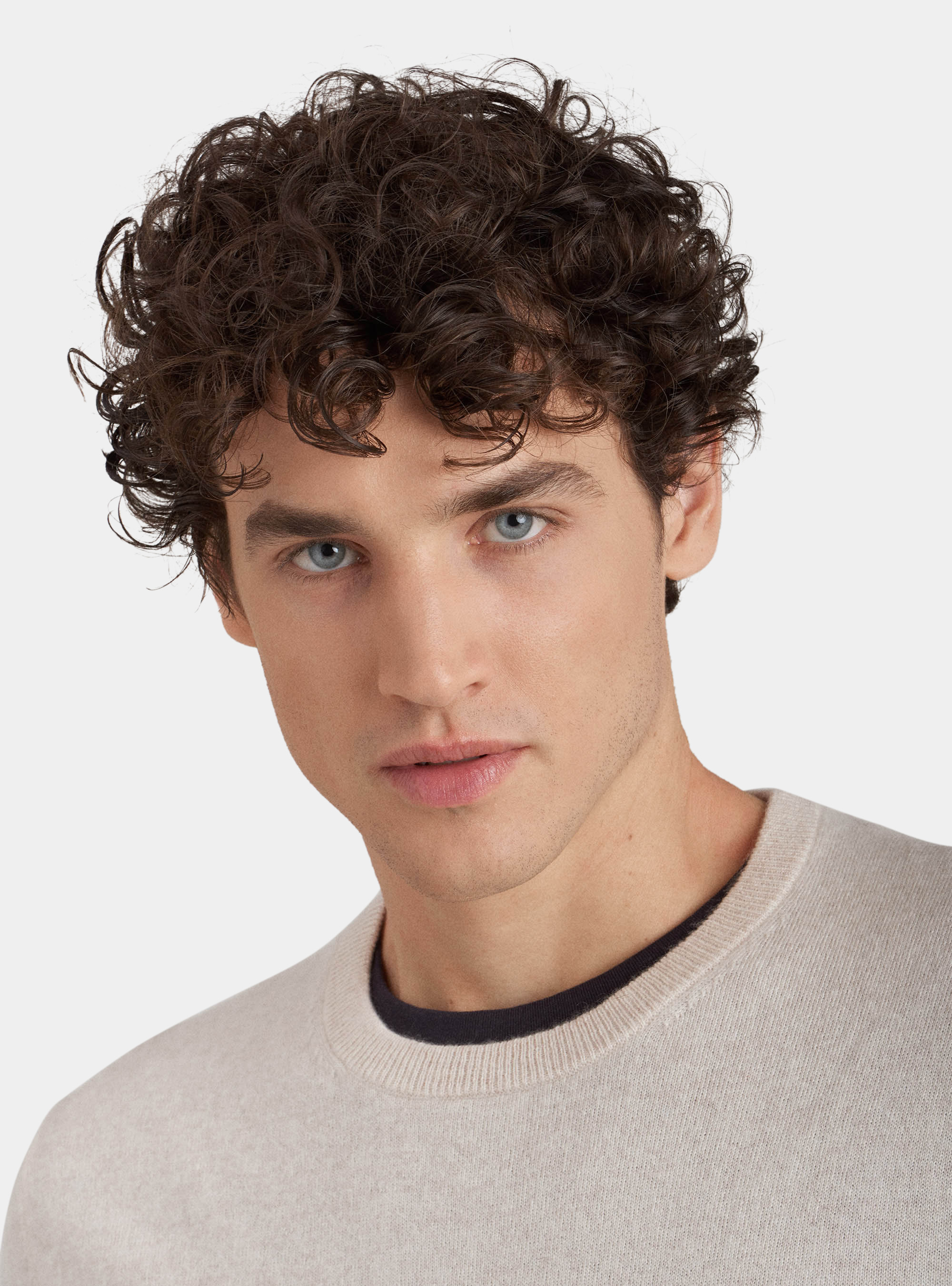 Crew-neck sweater 100% cashmere, OFF-WHITE