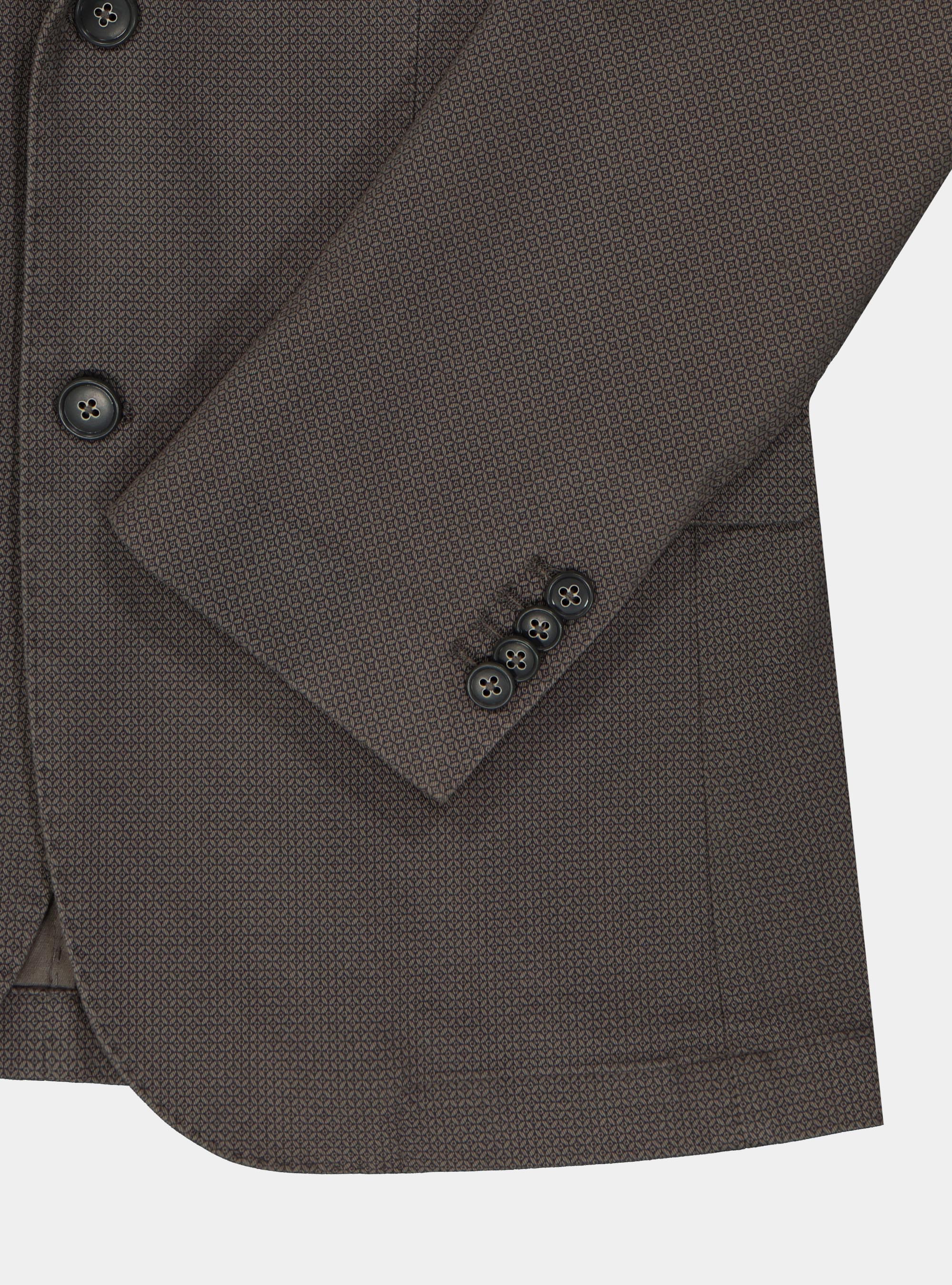 Stretch cotton blazer with patch pockets, ASPHALT GREY