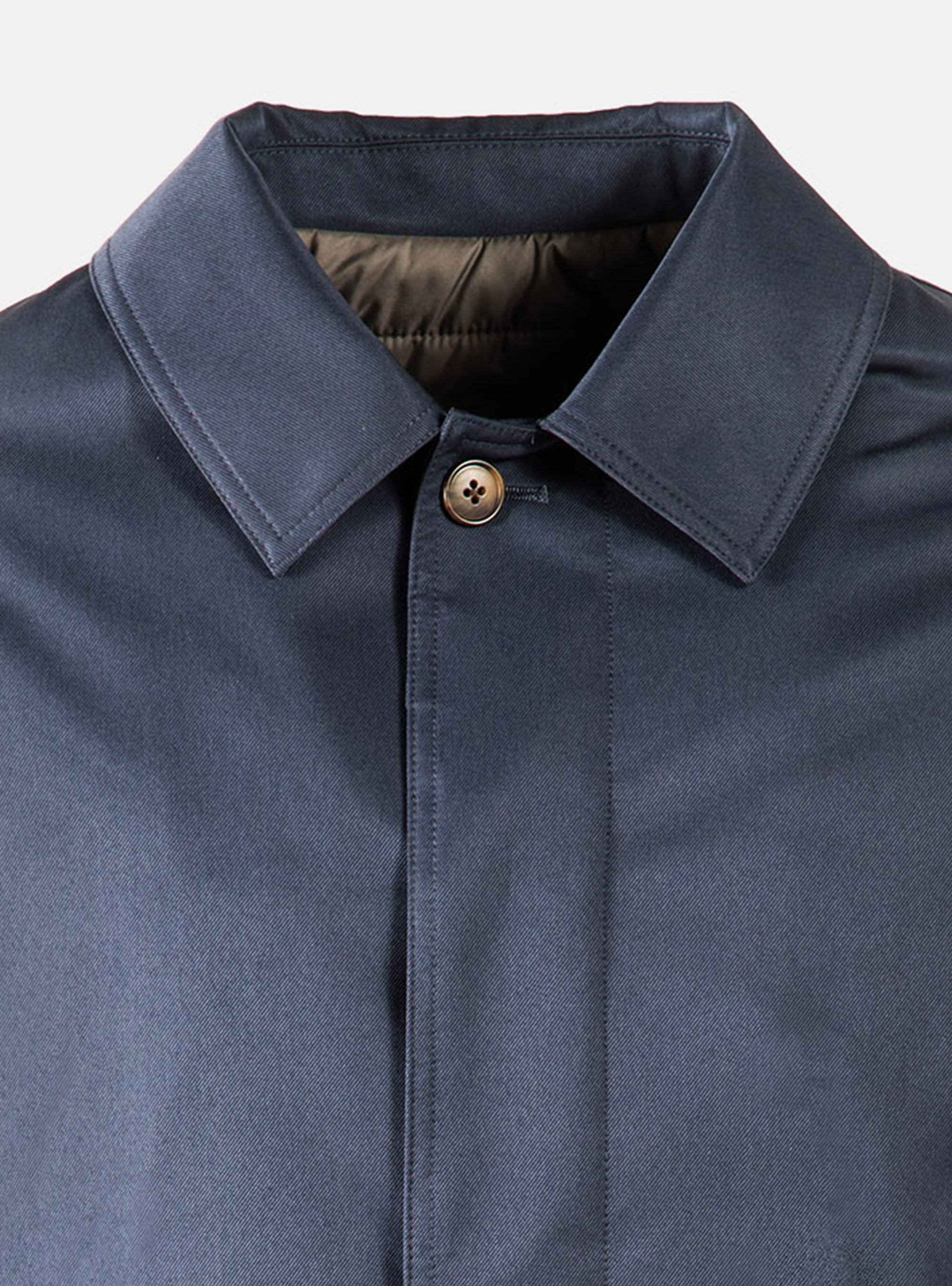 Impermeabile imbottito con colletto, BLU NAVY