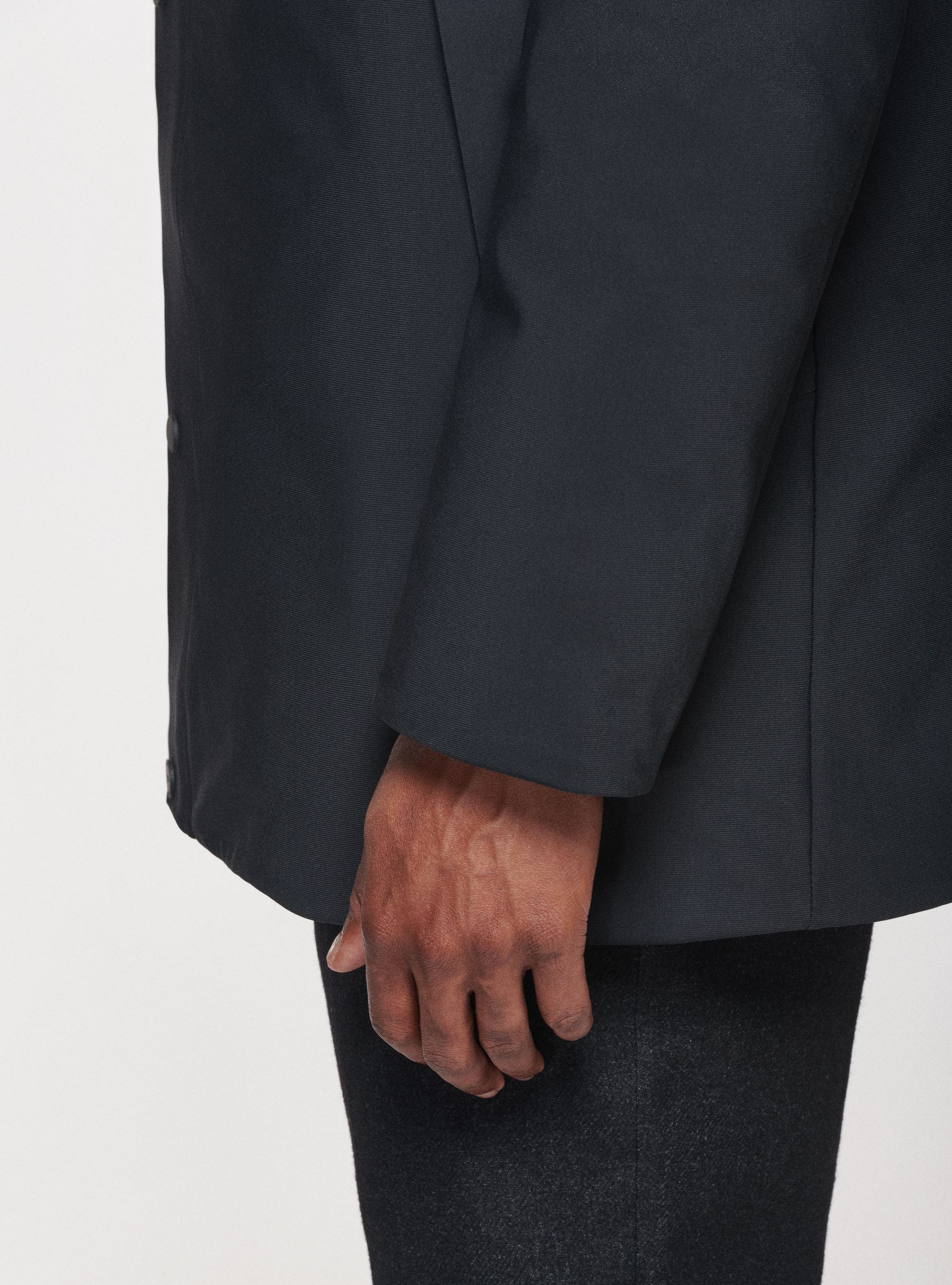 Technical fabric jacket, BLACK