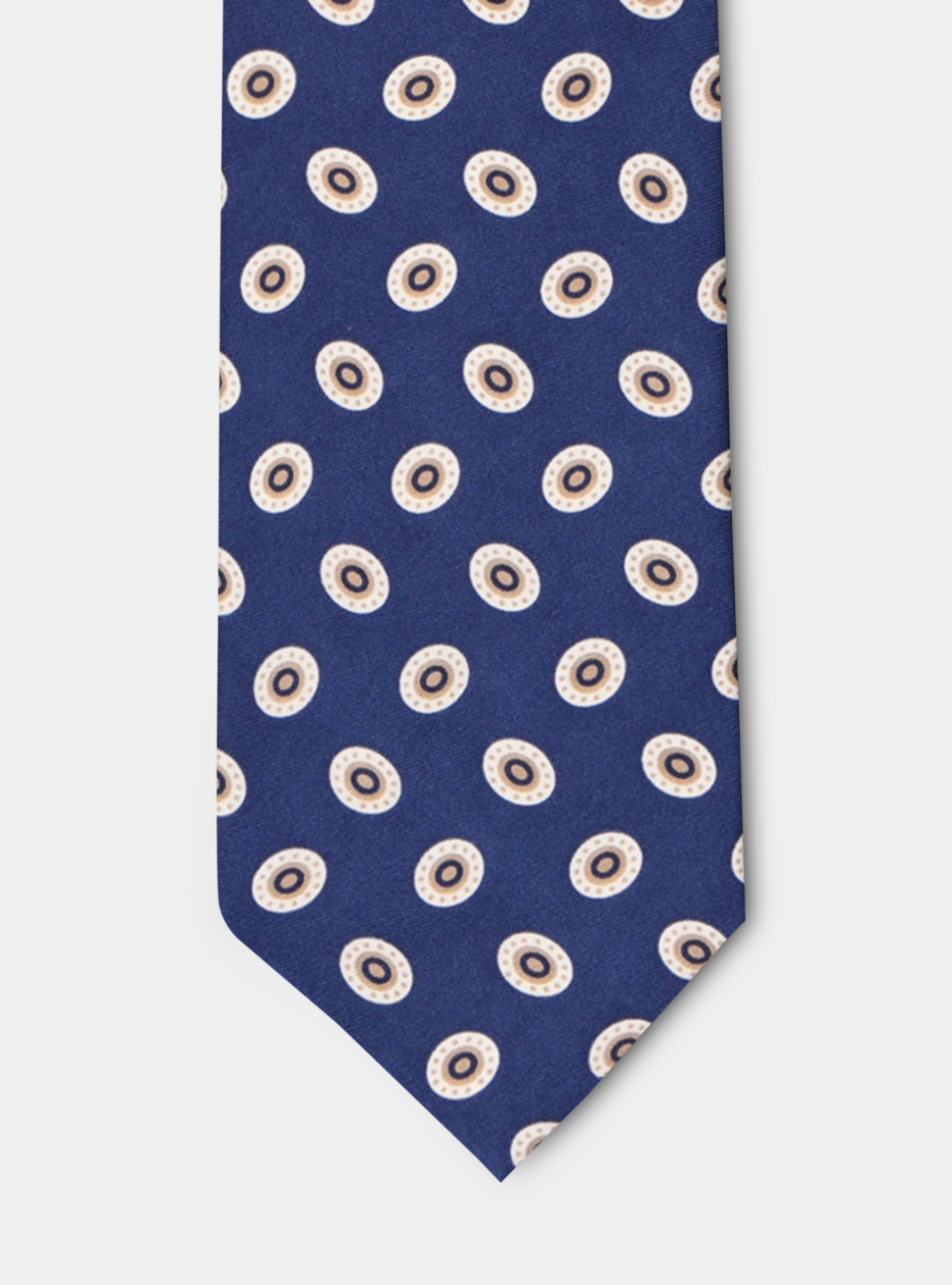 Cravatta in seta con fantasia stampata, BLU