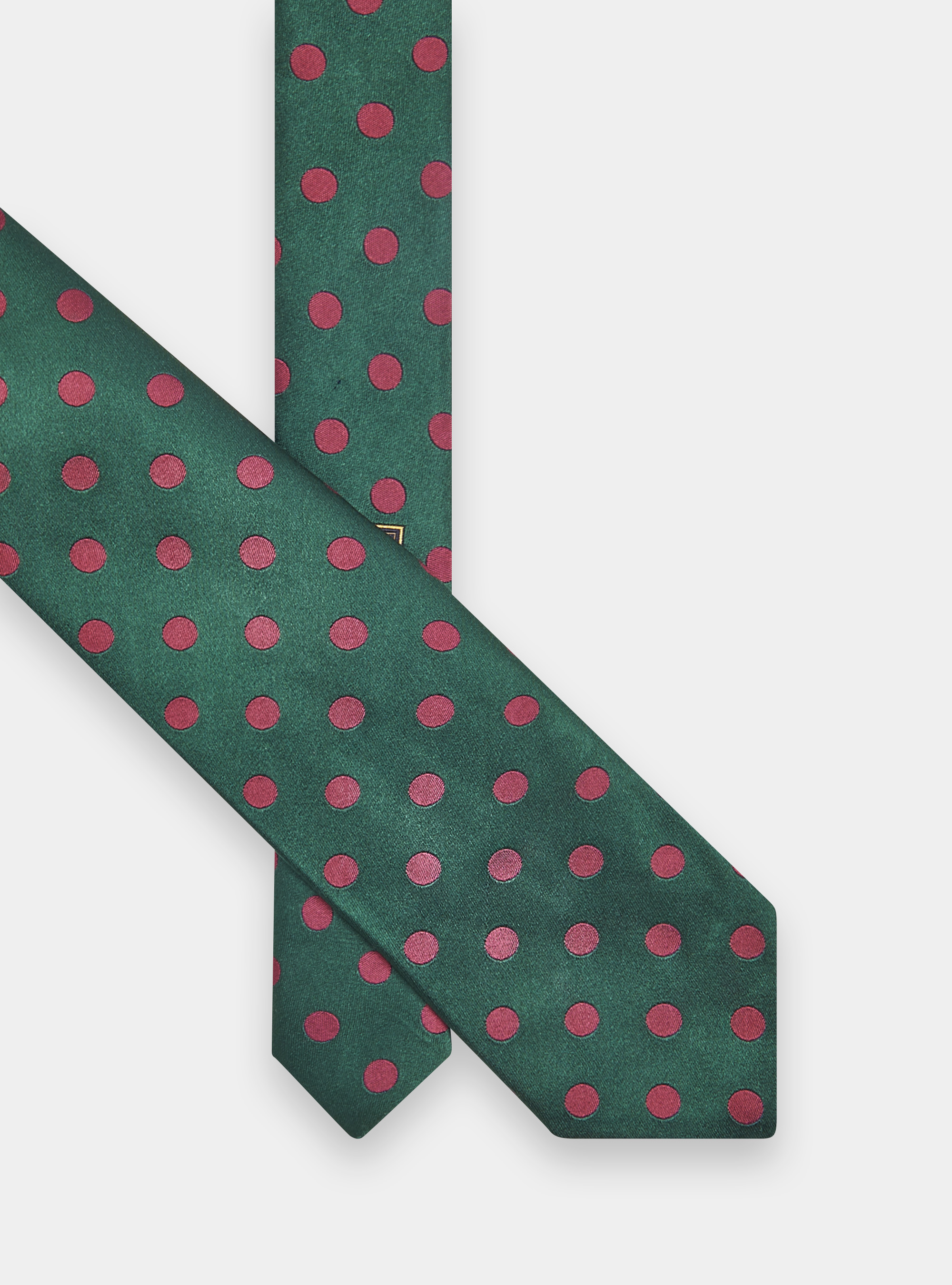 Cravatta in seta fantasia macro pois, VERDE
