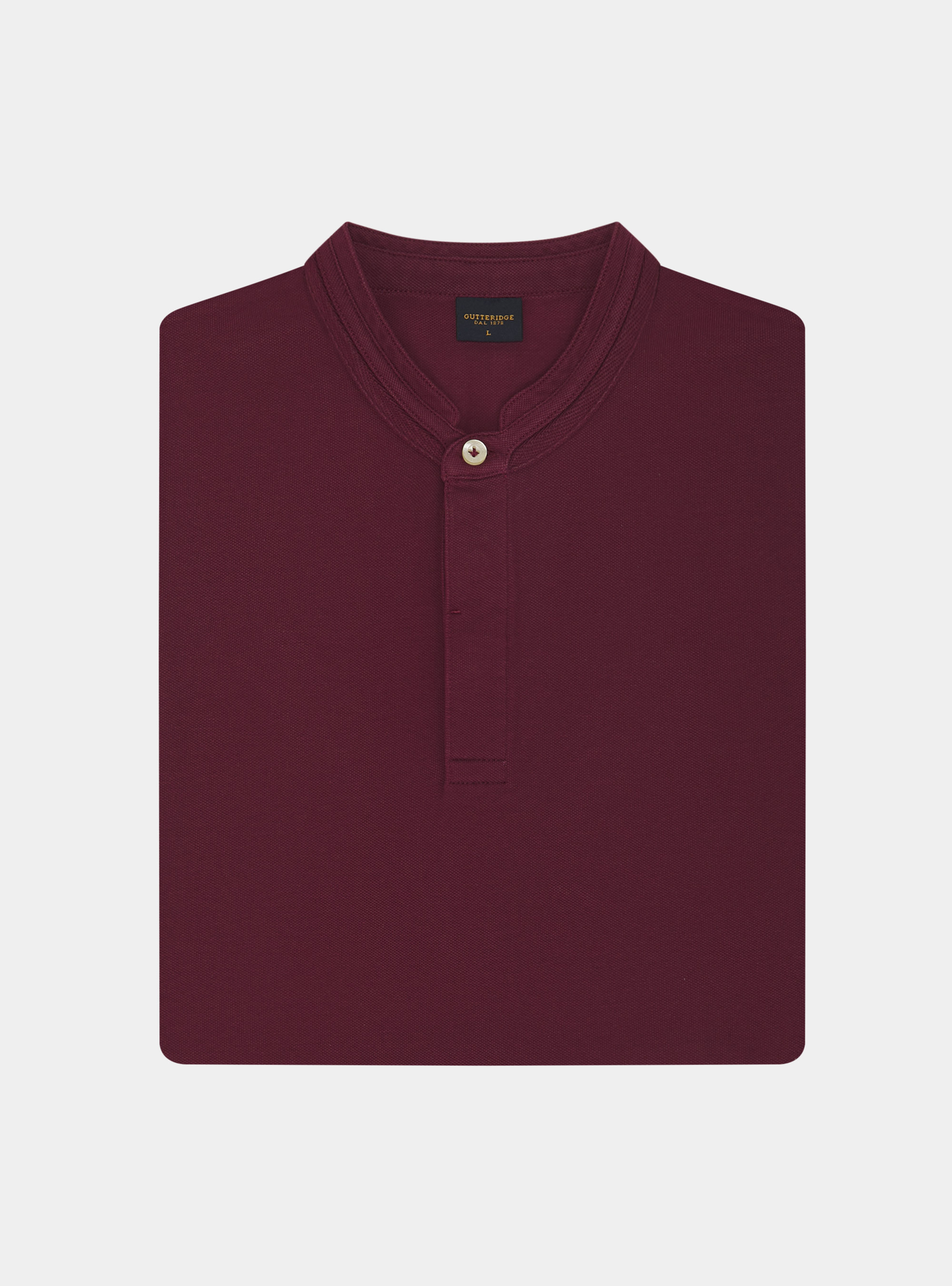 Polo coreana in piquet, BORDEAUX