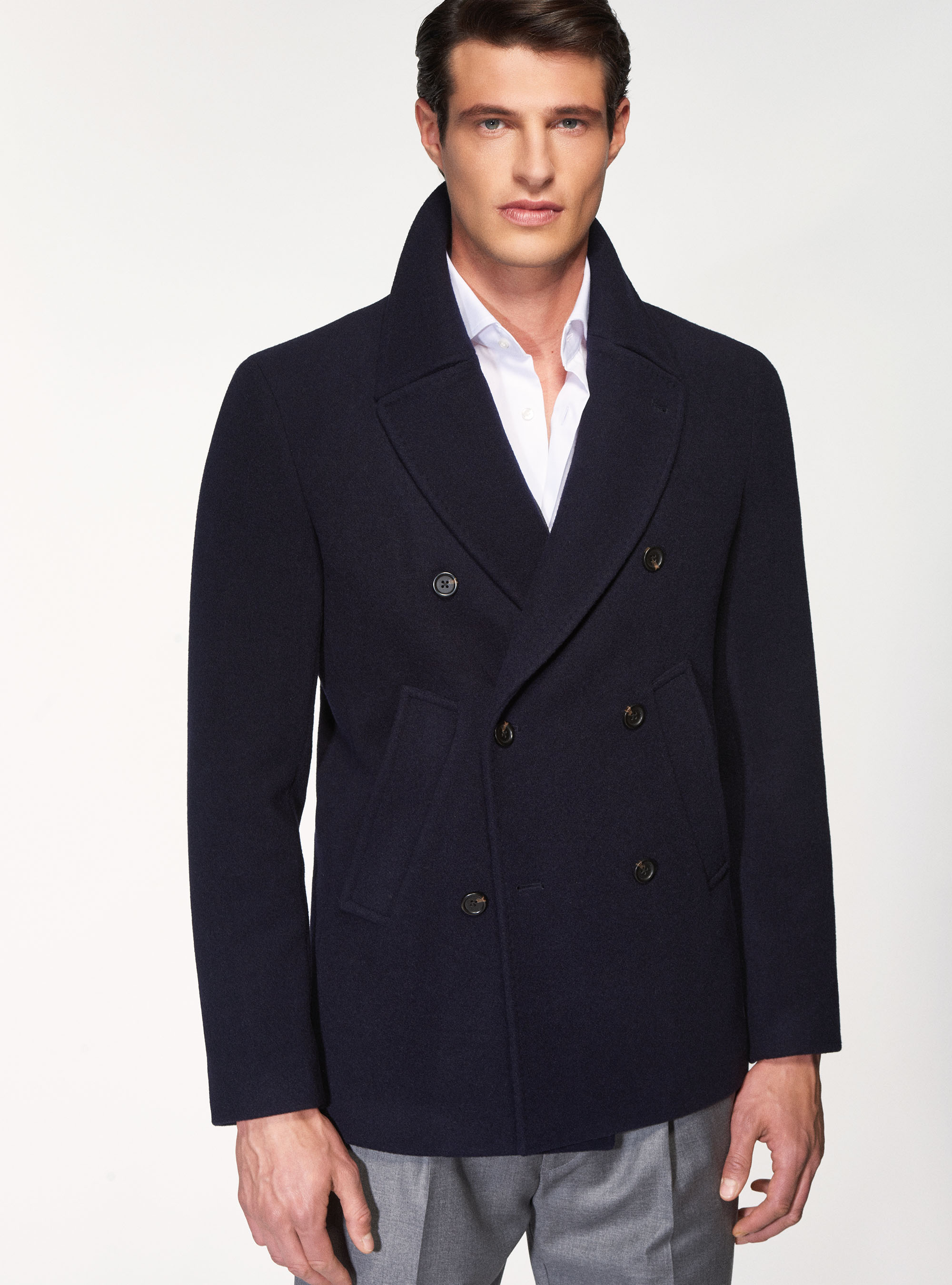 Peacoat in misto lana Gutteridge Uomo Abbigliamento Cappotti e giubbotti Giacche Blazer 