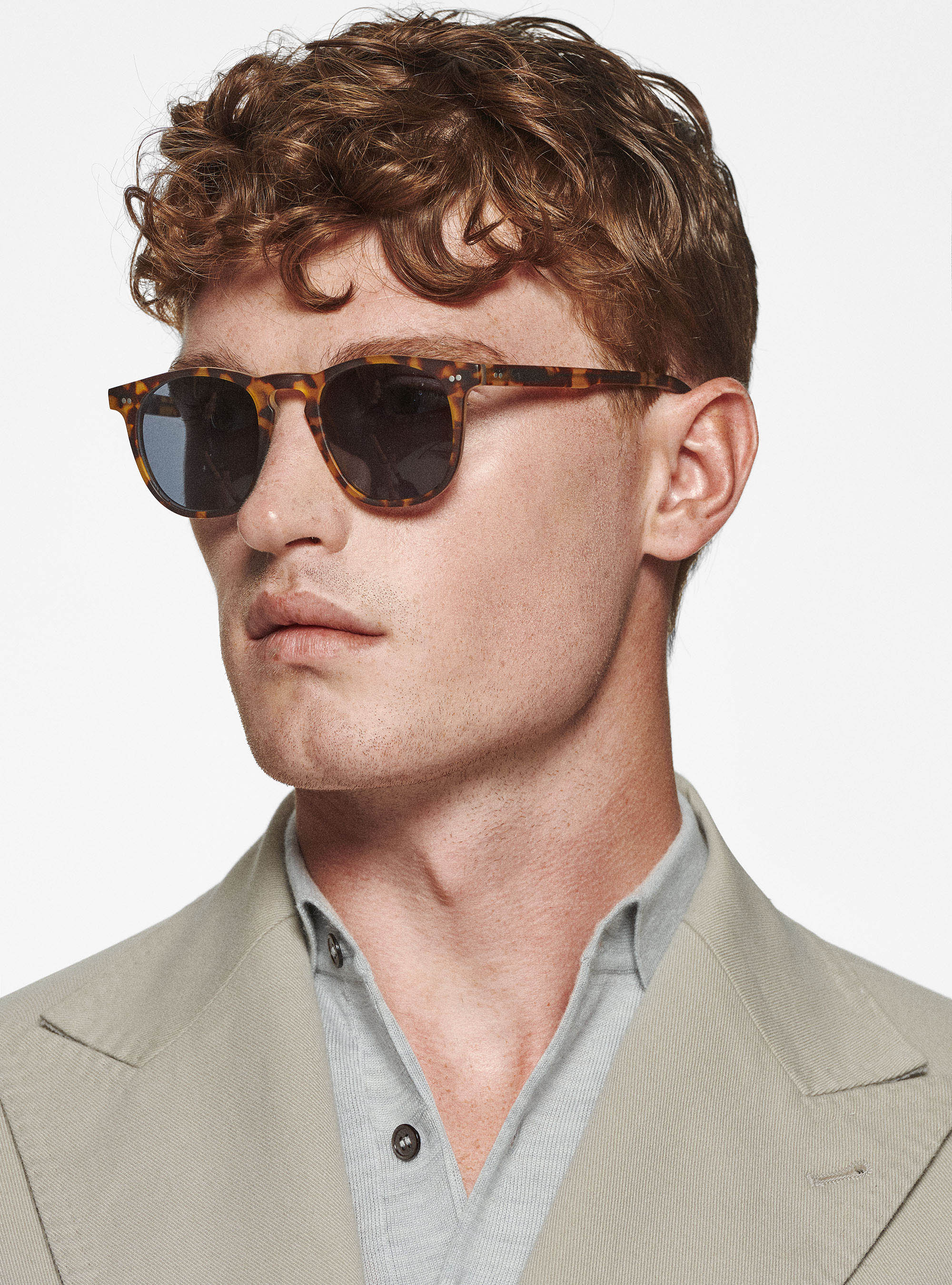 Giacca doppiopetto in cotone cashmere, ECRU