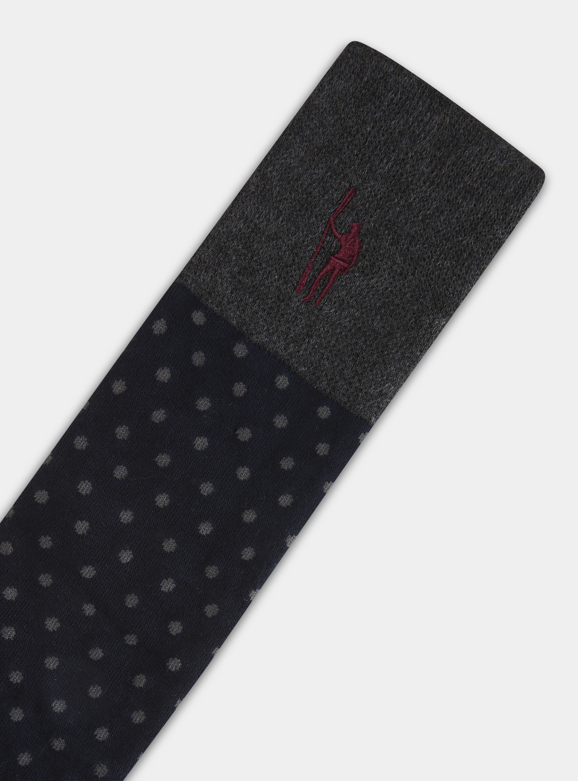 Calza lunga a pois e righe, BLU NAVY