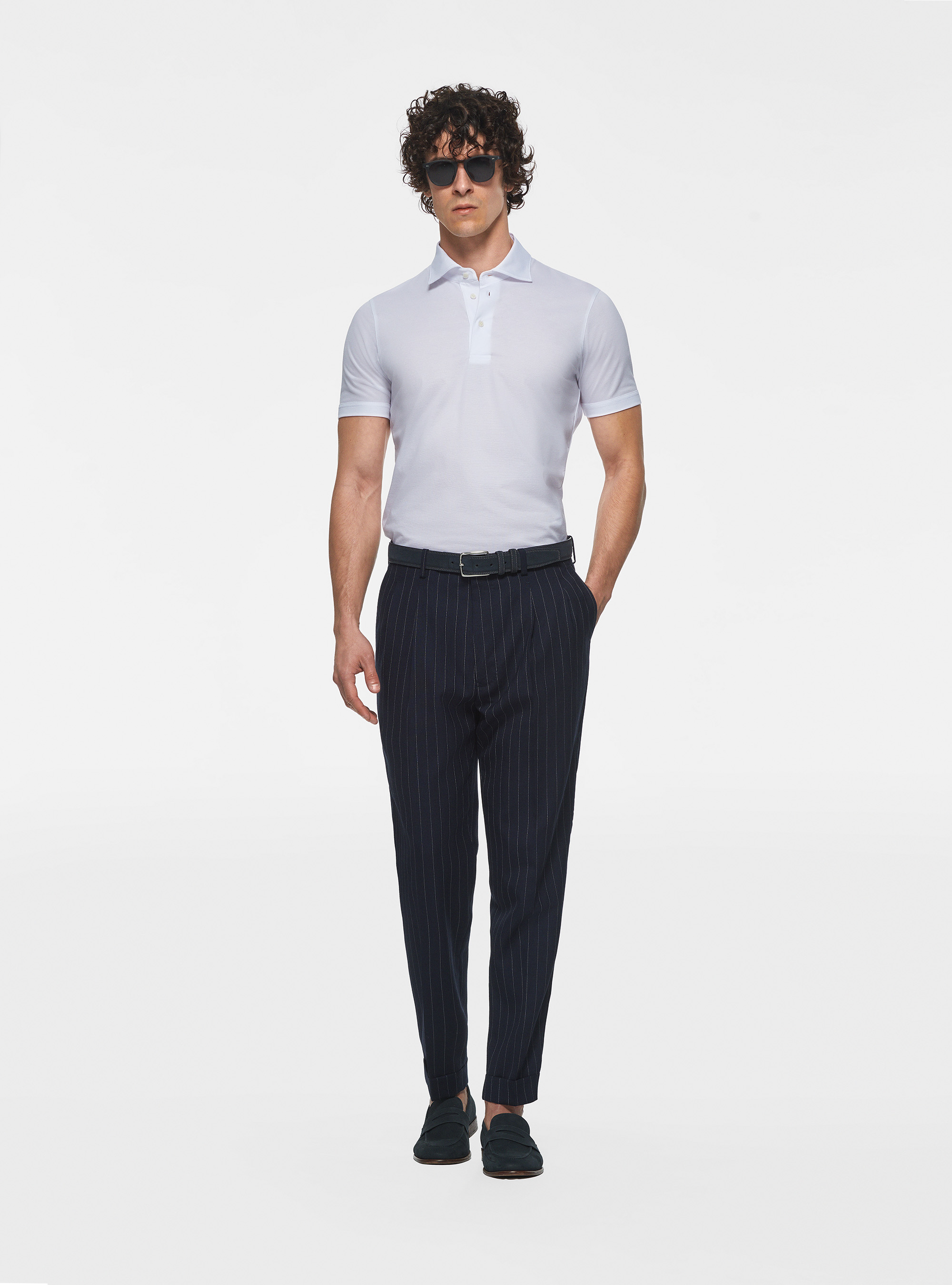 Piqué polo shirt in COOLMAX fabric, WHITE