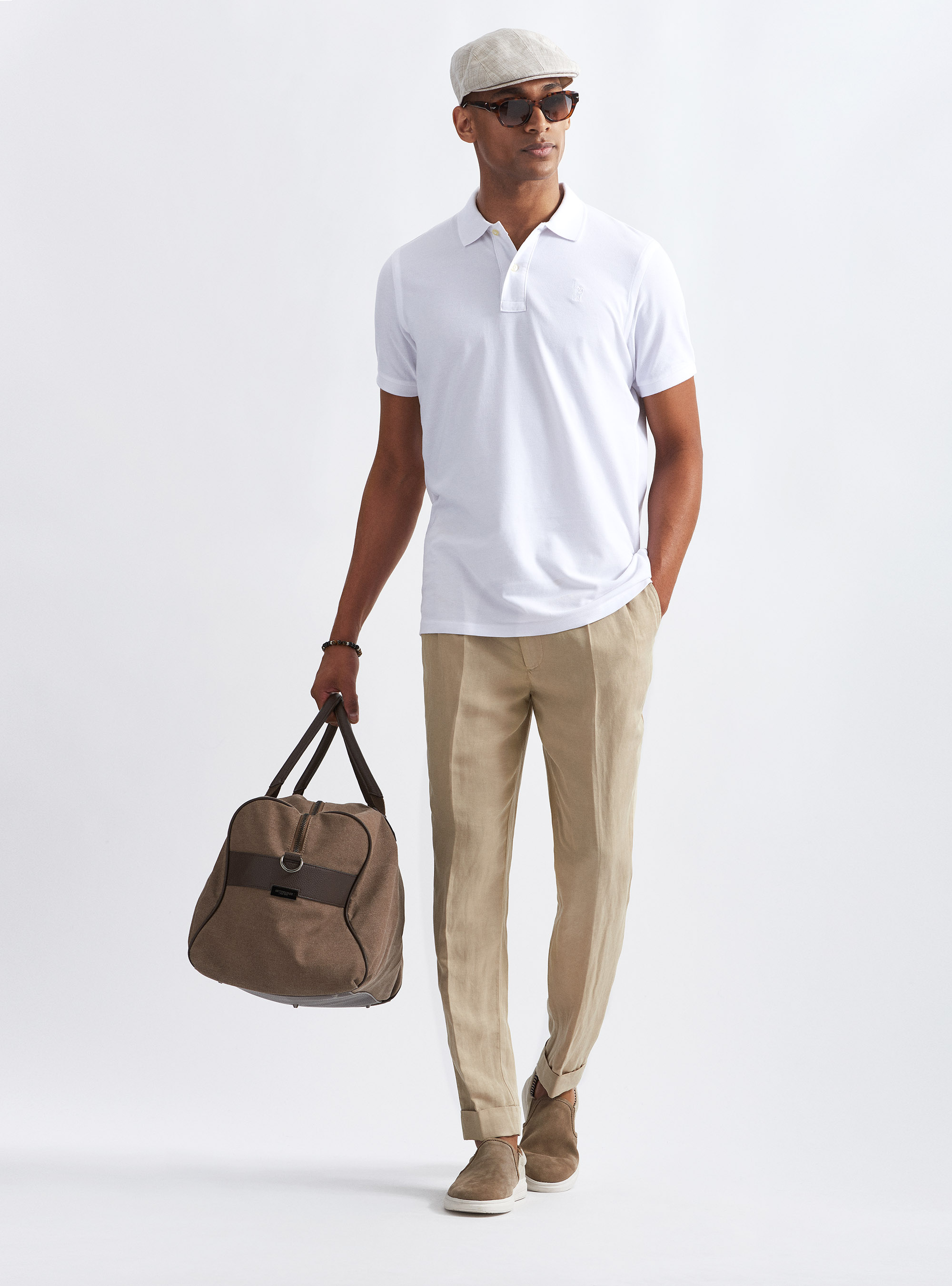 Klassisches Piqué-Poloshirt, BIANCO 0099C