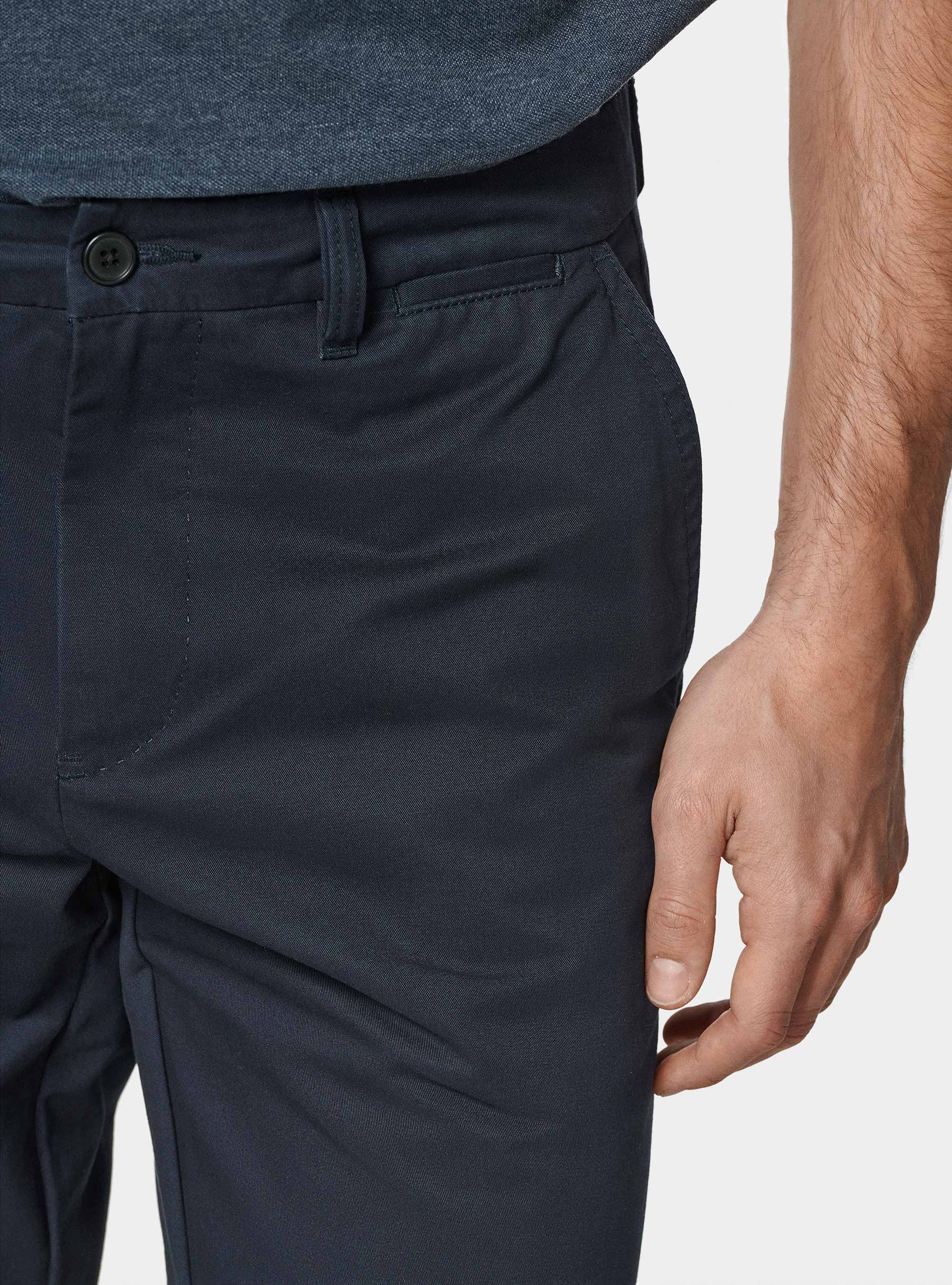 Bermuda en sergé de coton, BLEU MARINE