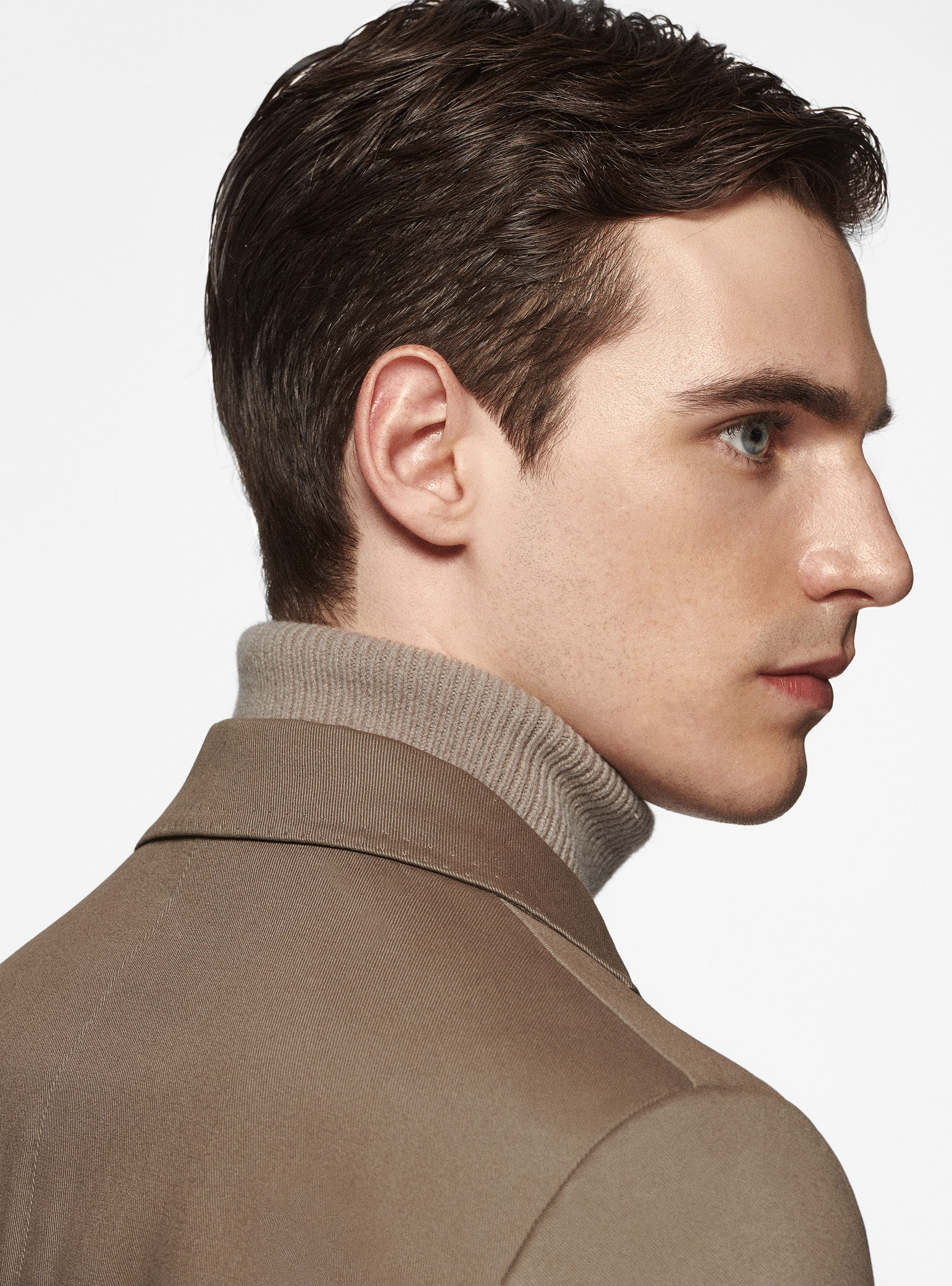 Giacca in cotone smerigliato, FANGO