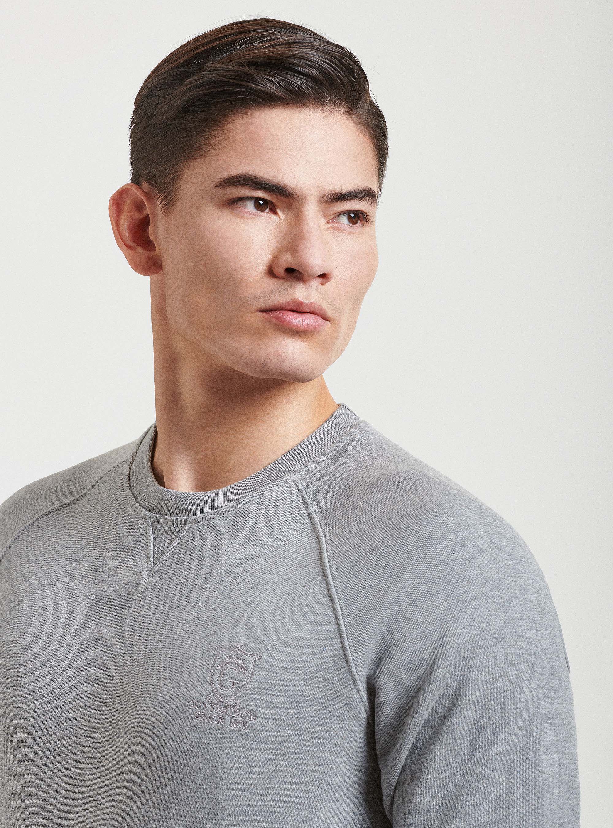 Felpa tinta unita, GRIGIO CHIARO MELANGE