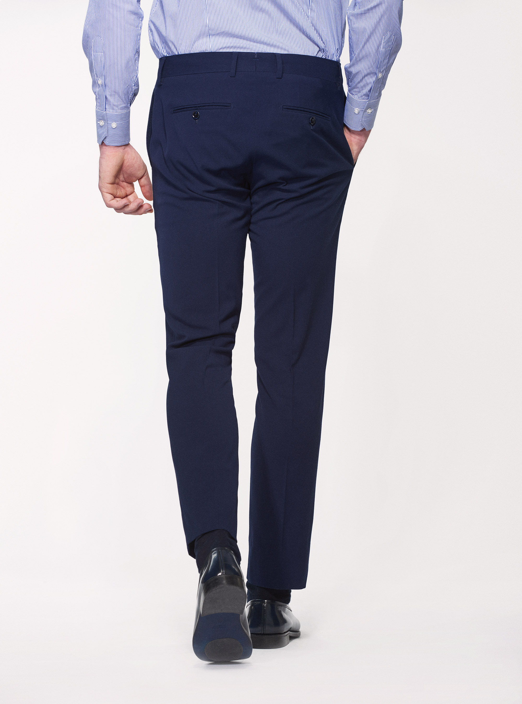 Pantaloni per abito slim fit, BLU NAVY