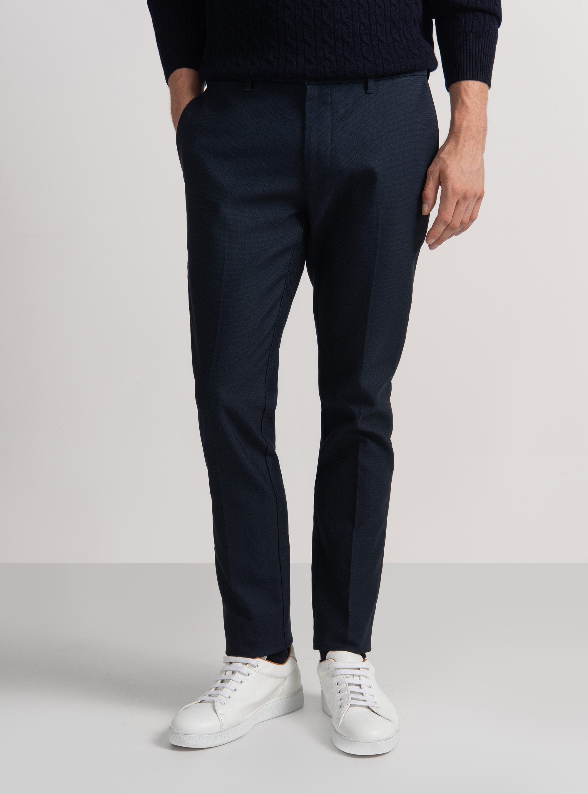 Pantaloni chino slim fit in cotone armaturato