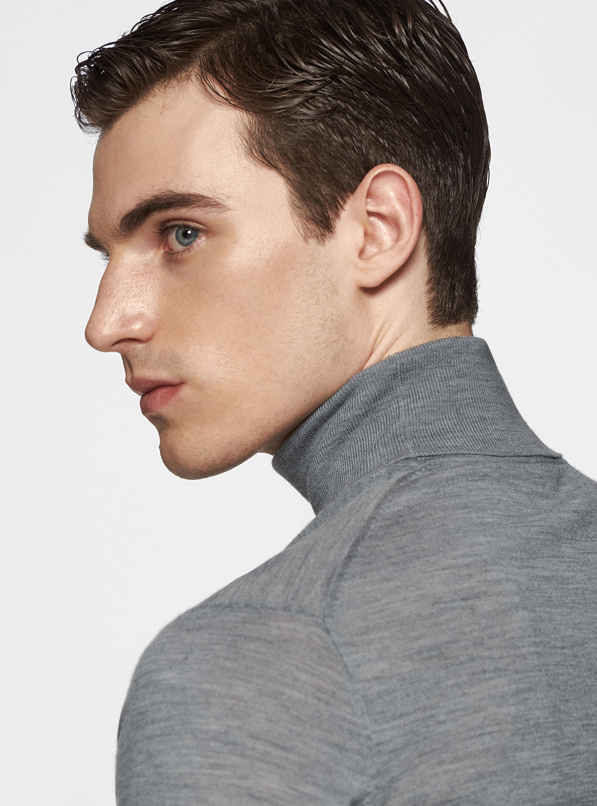 Dolcevita in pura lana merino extrafine, GRIGIO MELANGE 0151C