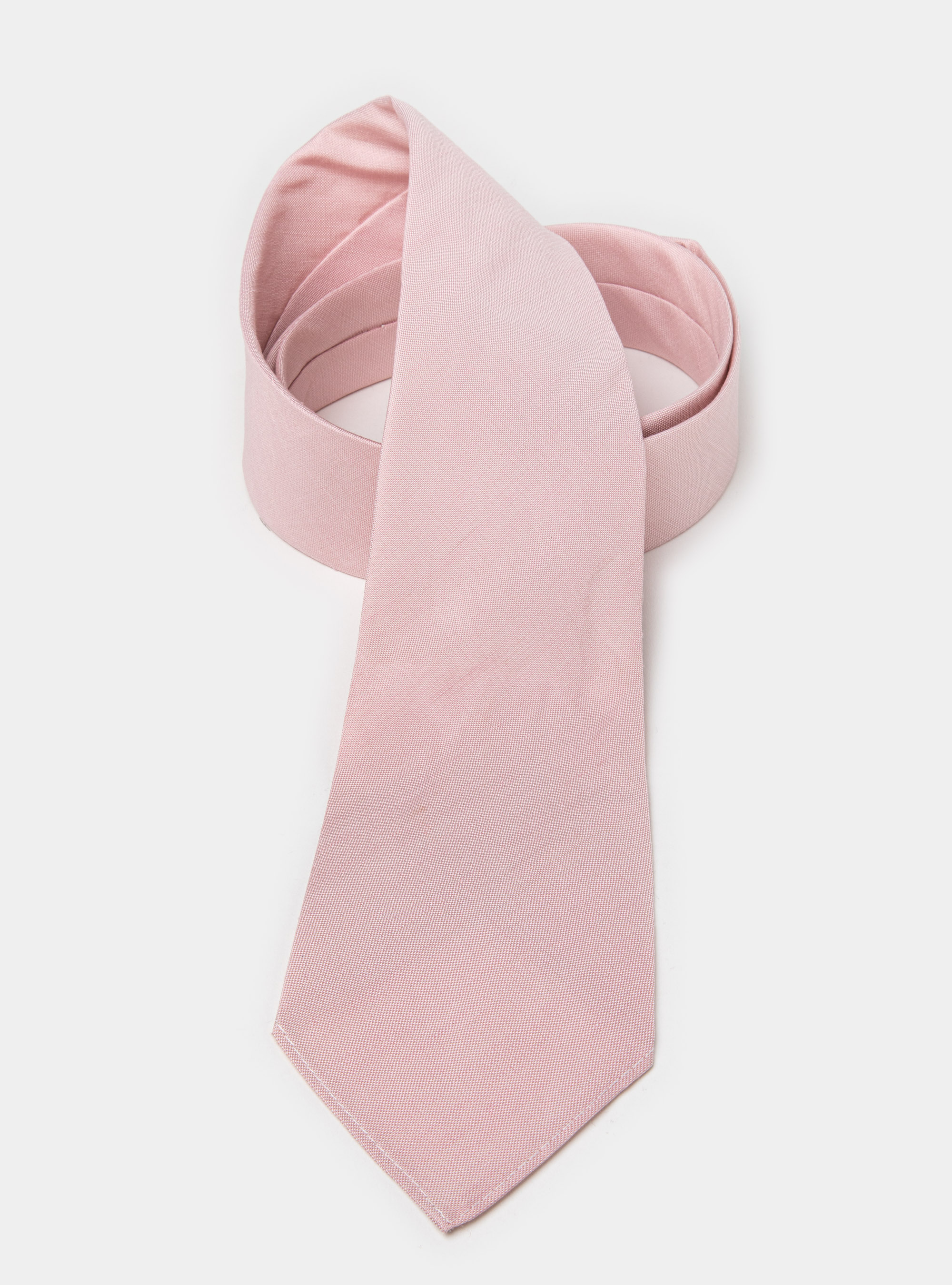 Cravatta in seta e lino, 0441C ROSA SCURO