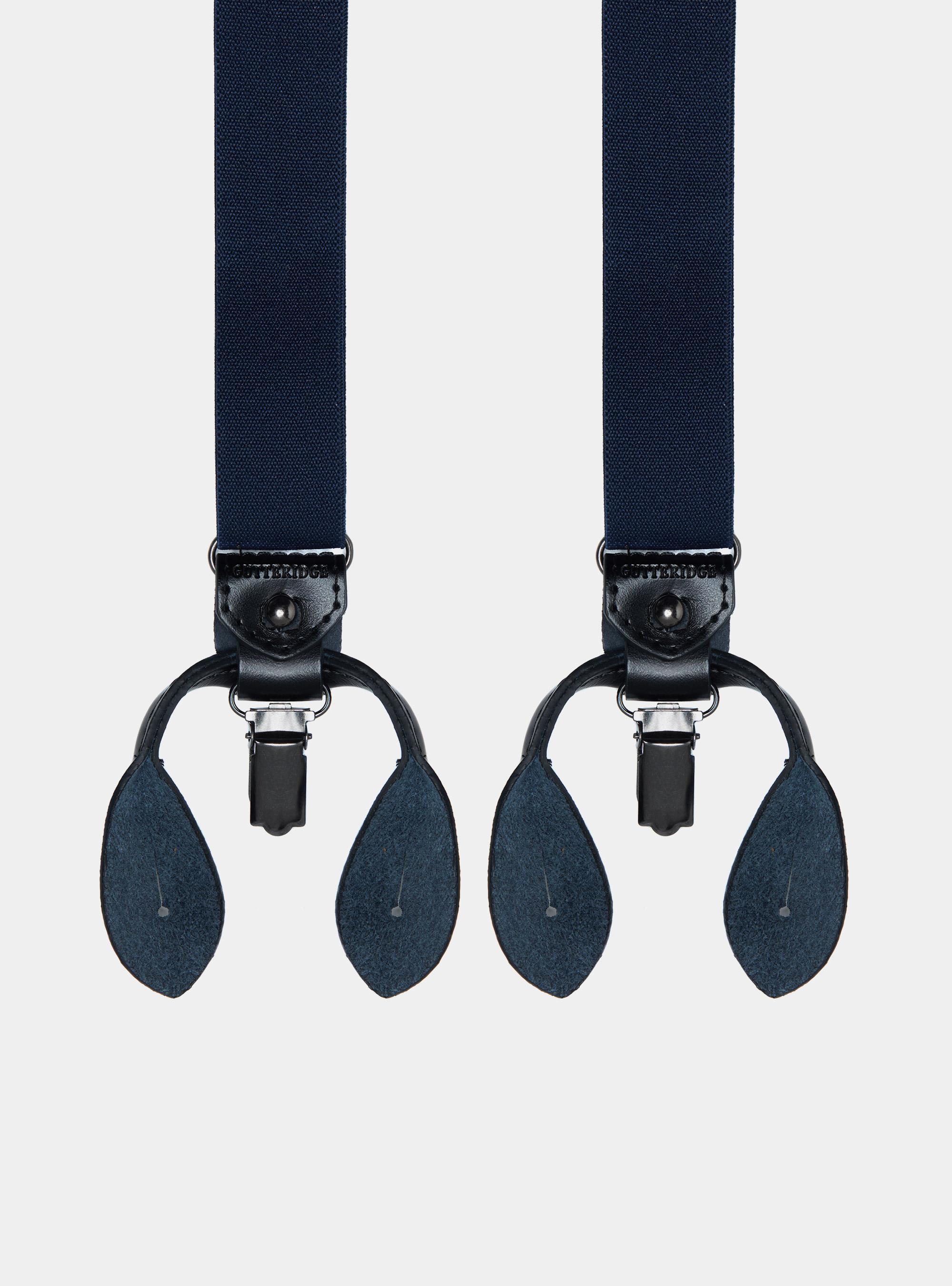 Plain-coloured braces, NAVY BLUE