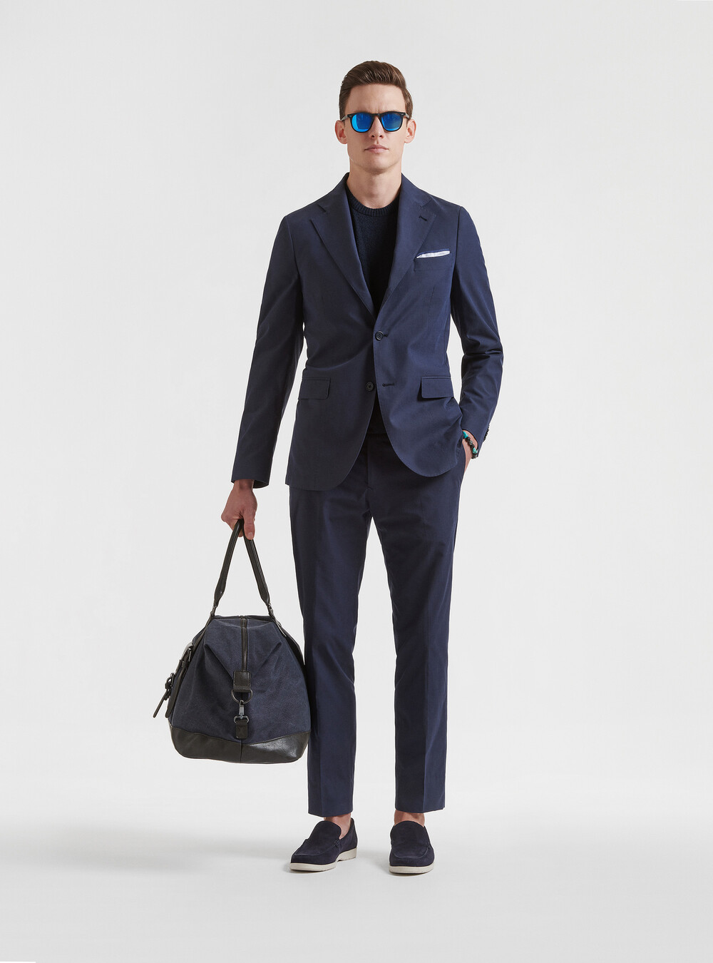 Giacca per abito in misto cotone DUEMILAGORI, BLU NAVY