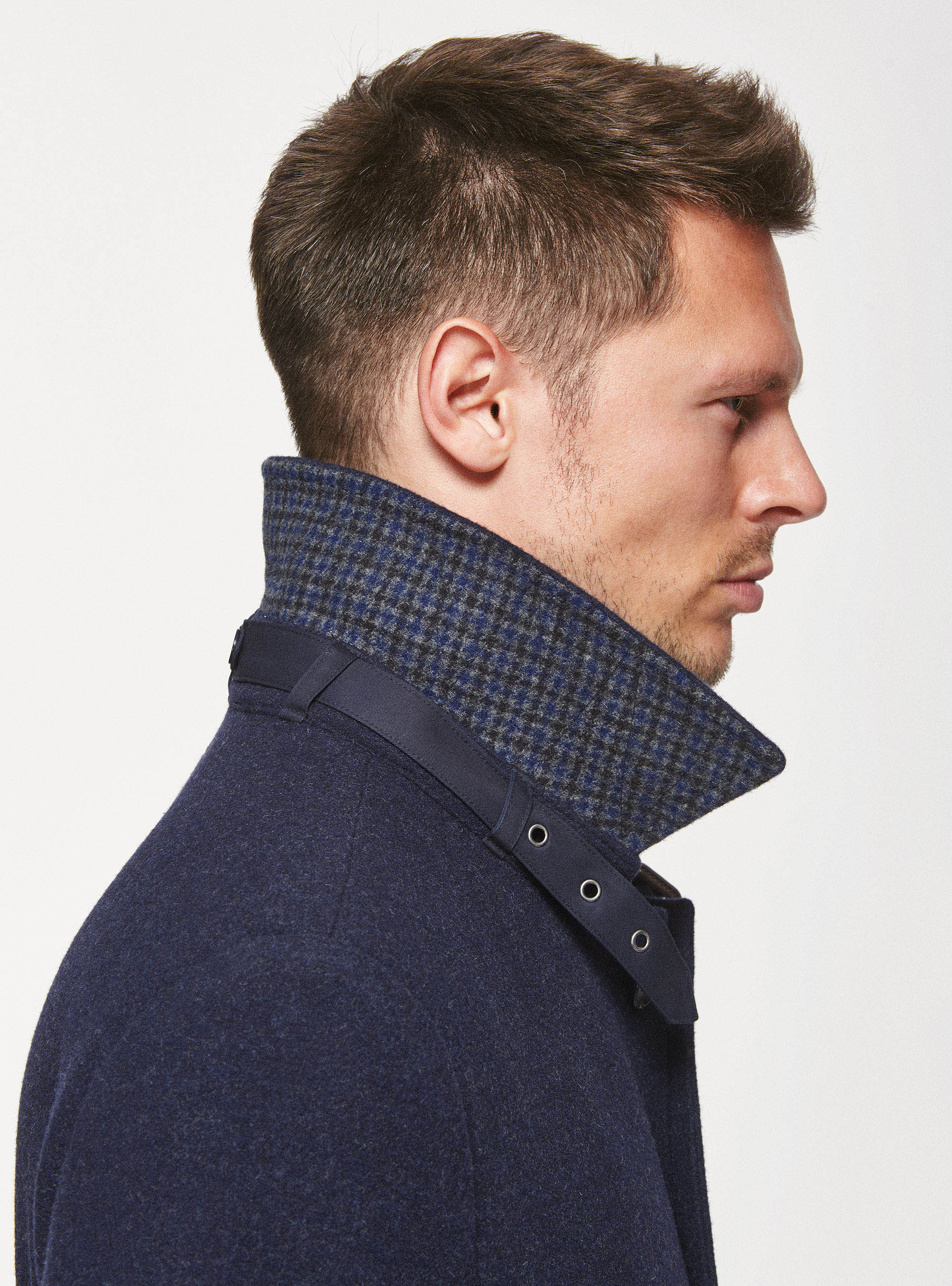 Pure wool coat, NAVY BLUE