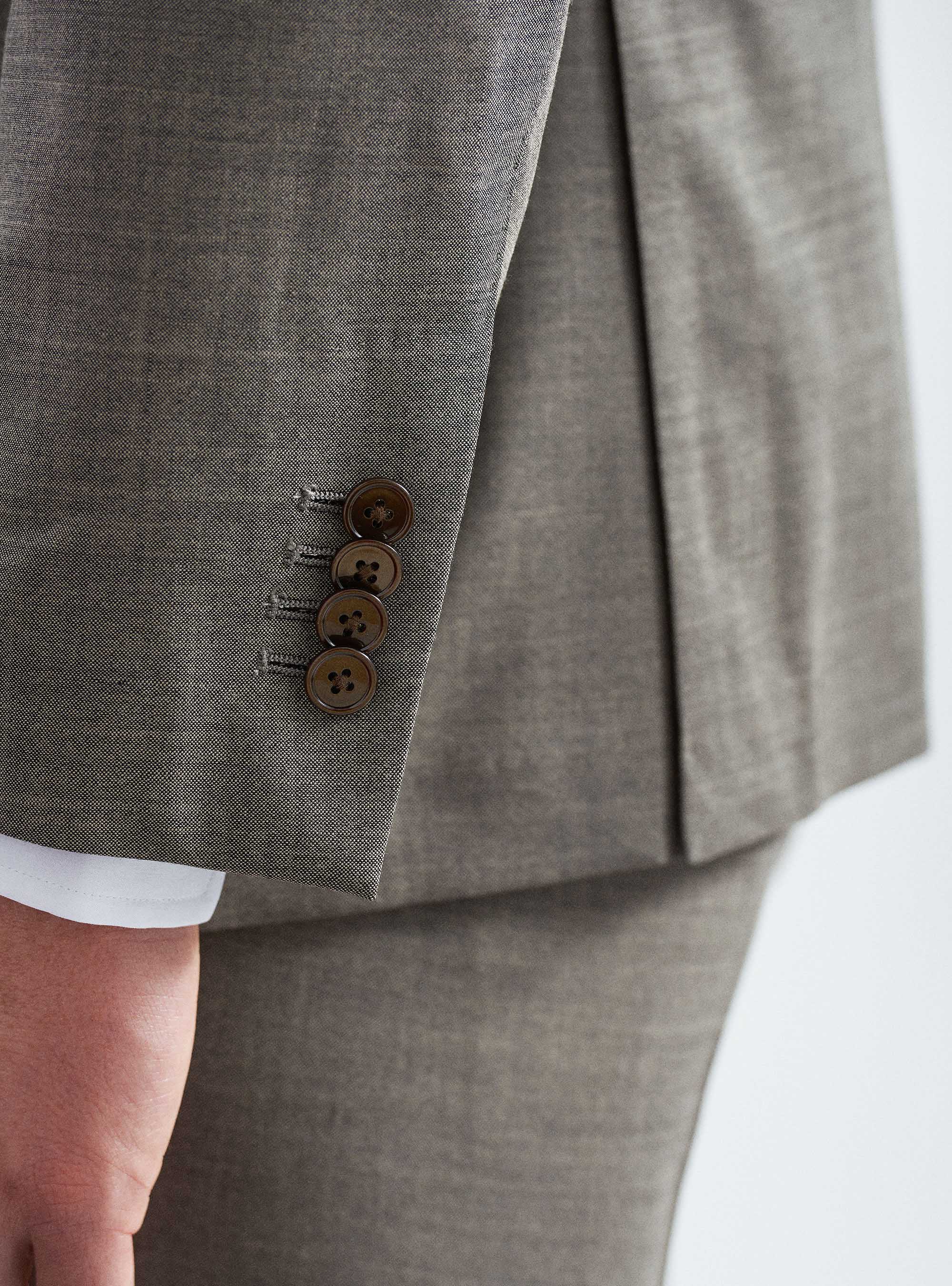 Fresh wool blazer, ECRU