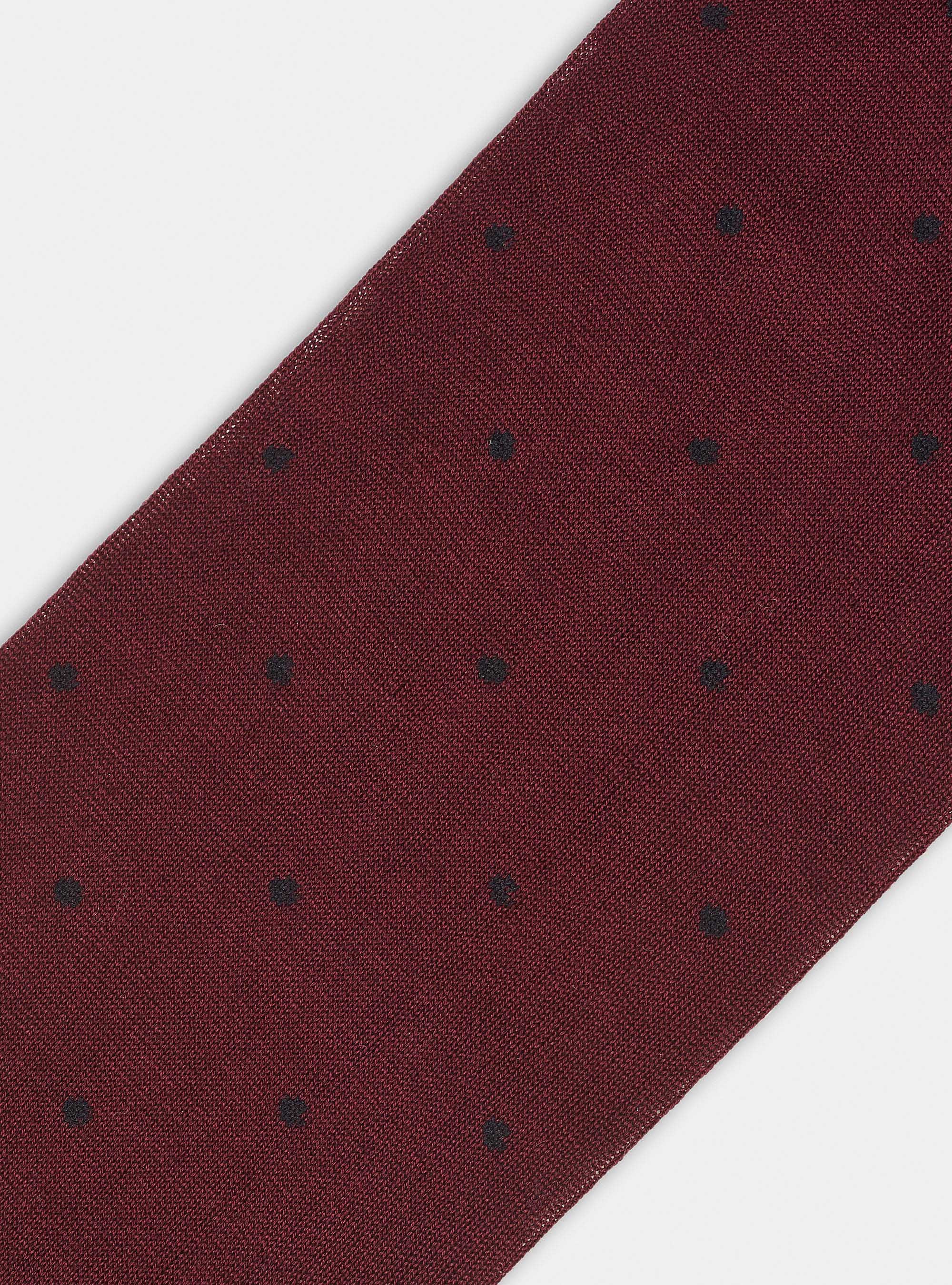 Calzino lungo a pois in filo di scozia, BORDEAUX