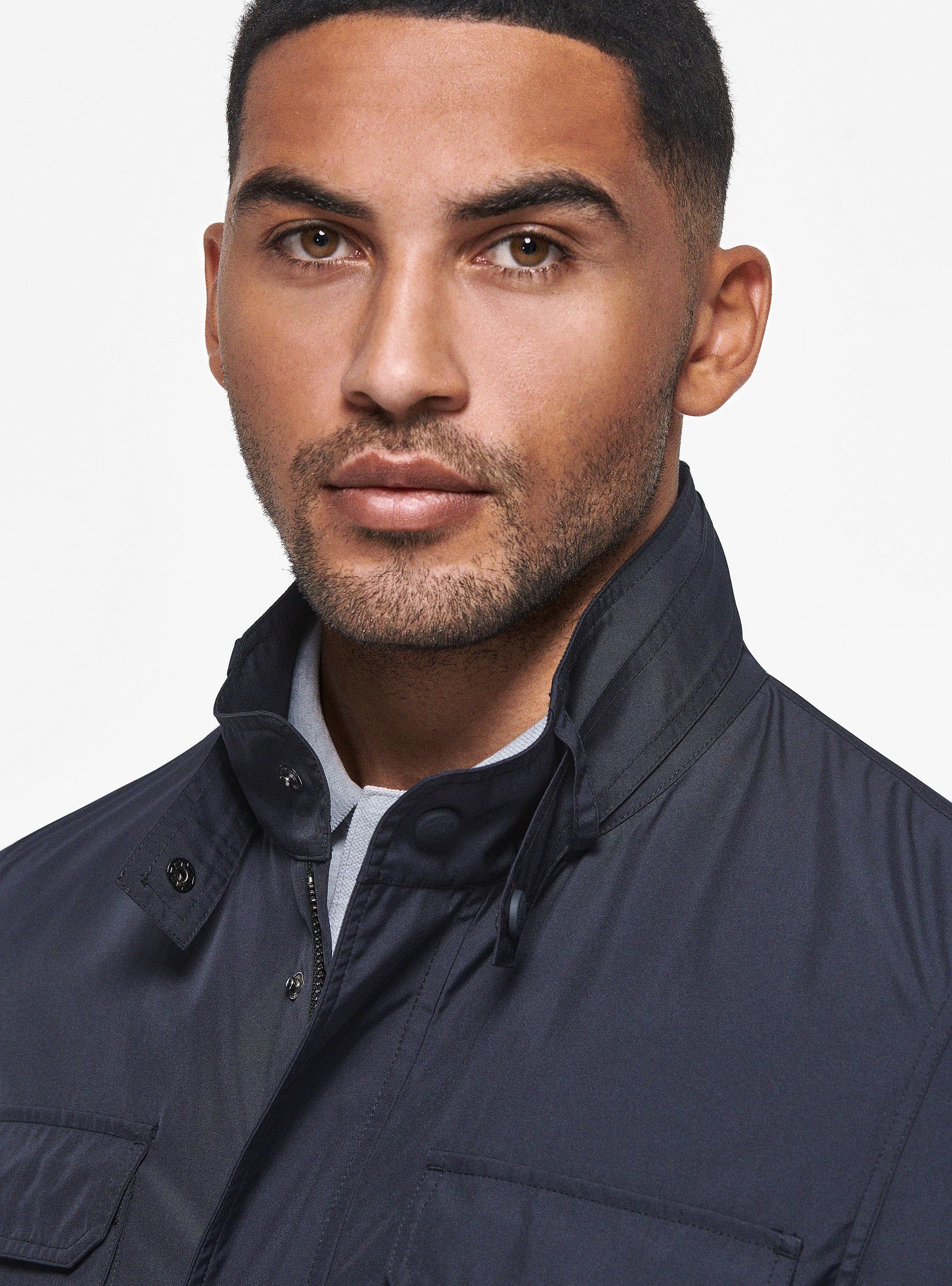 Field jacket in technical fabric, NAVY BLUE