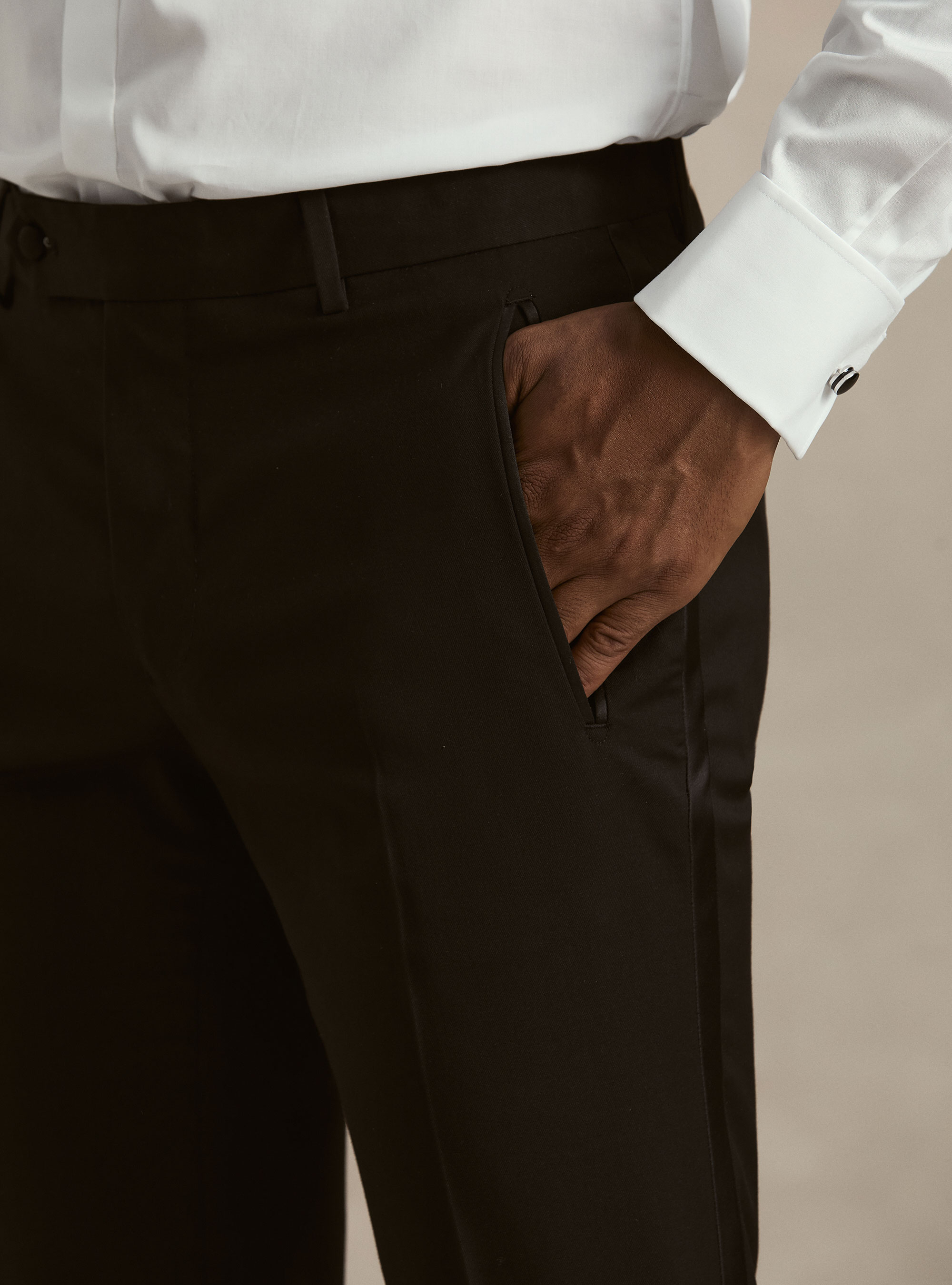 Pantalon de smoking, NOIR