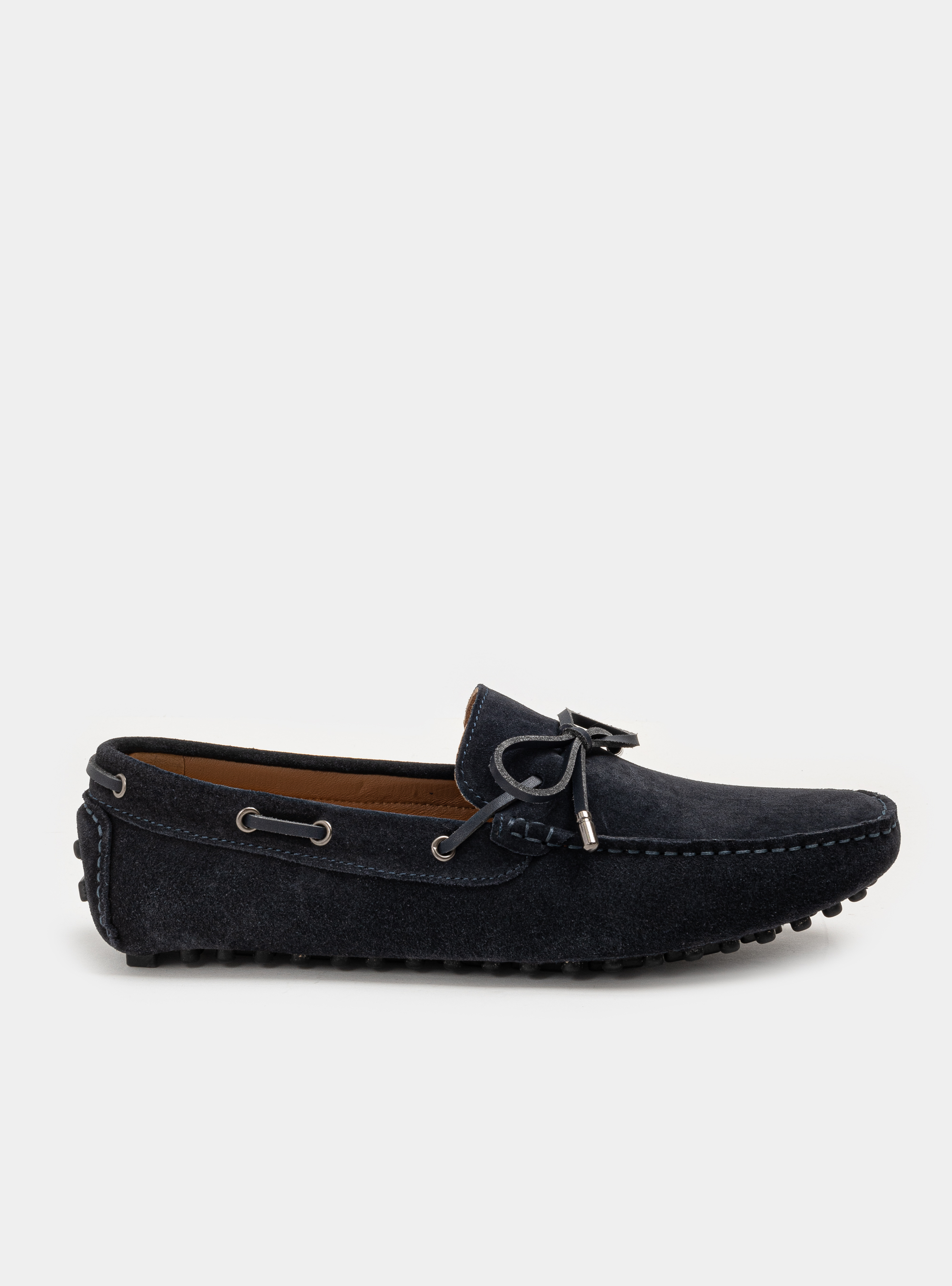 Mocassini in suede da barca, BLU NAVY