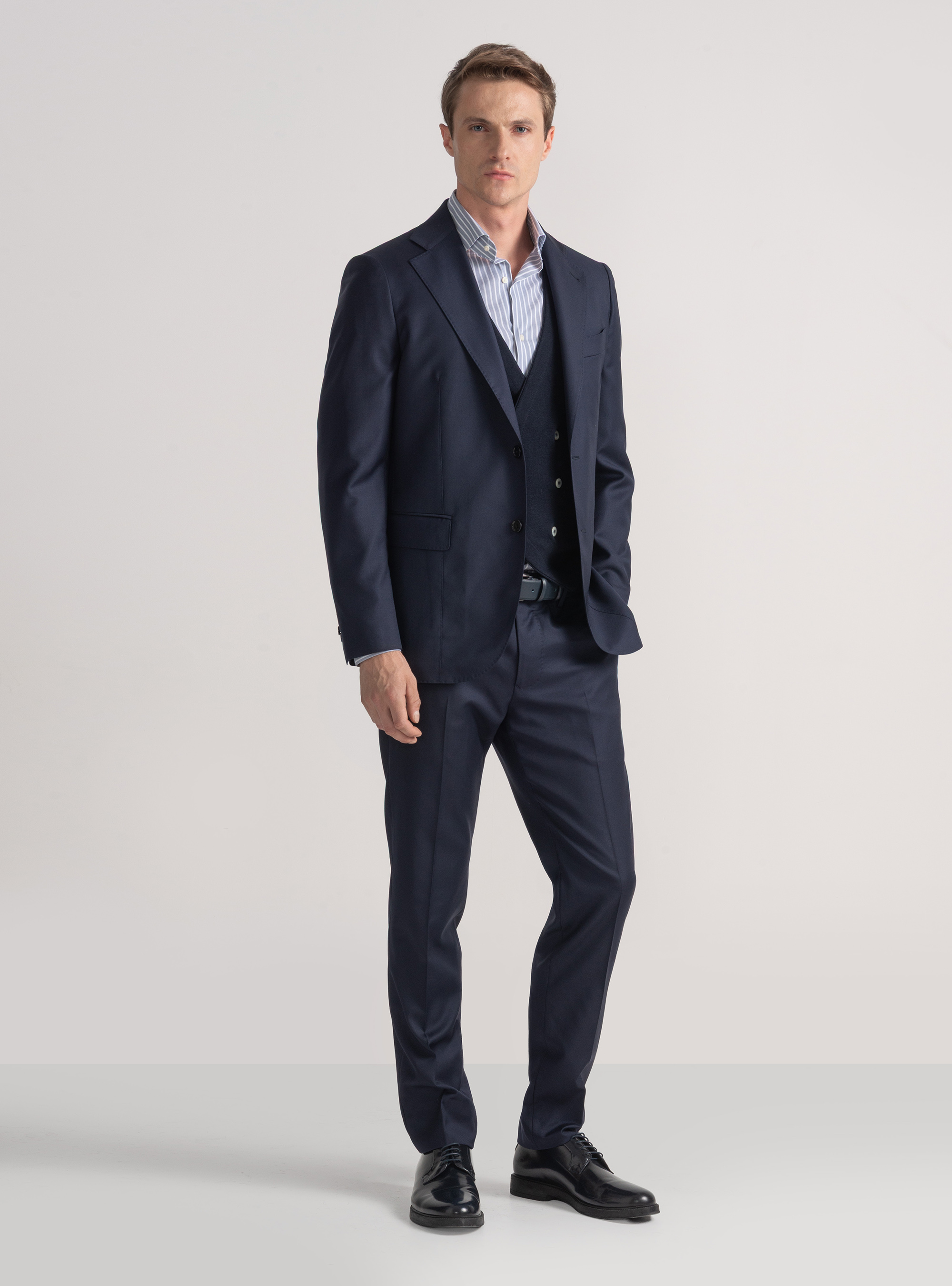 Traje azul marino de lana pura Vitale Barberis Canonico, 