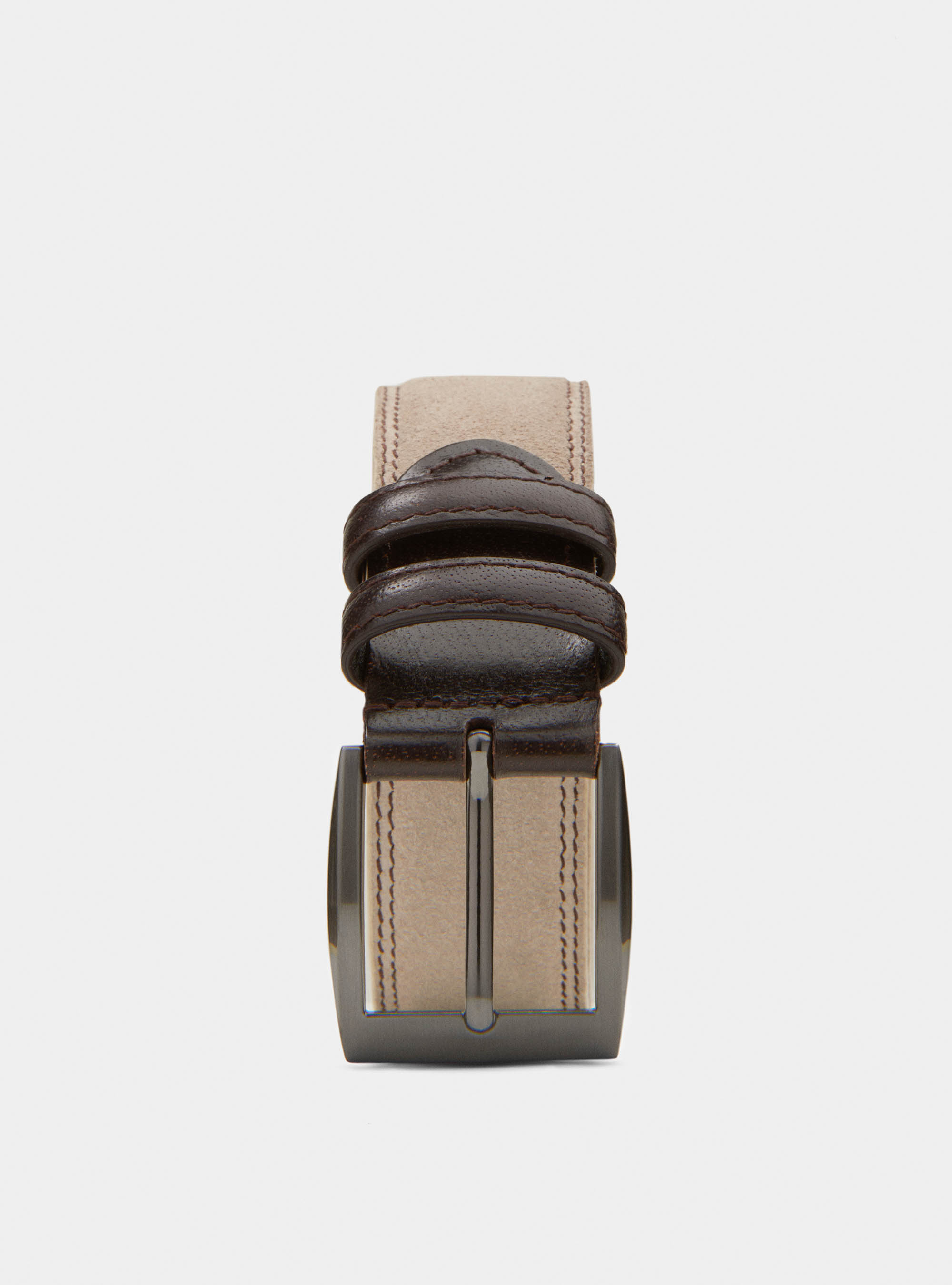 Suede belt, ECRU
