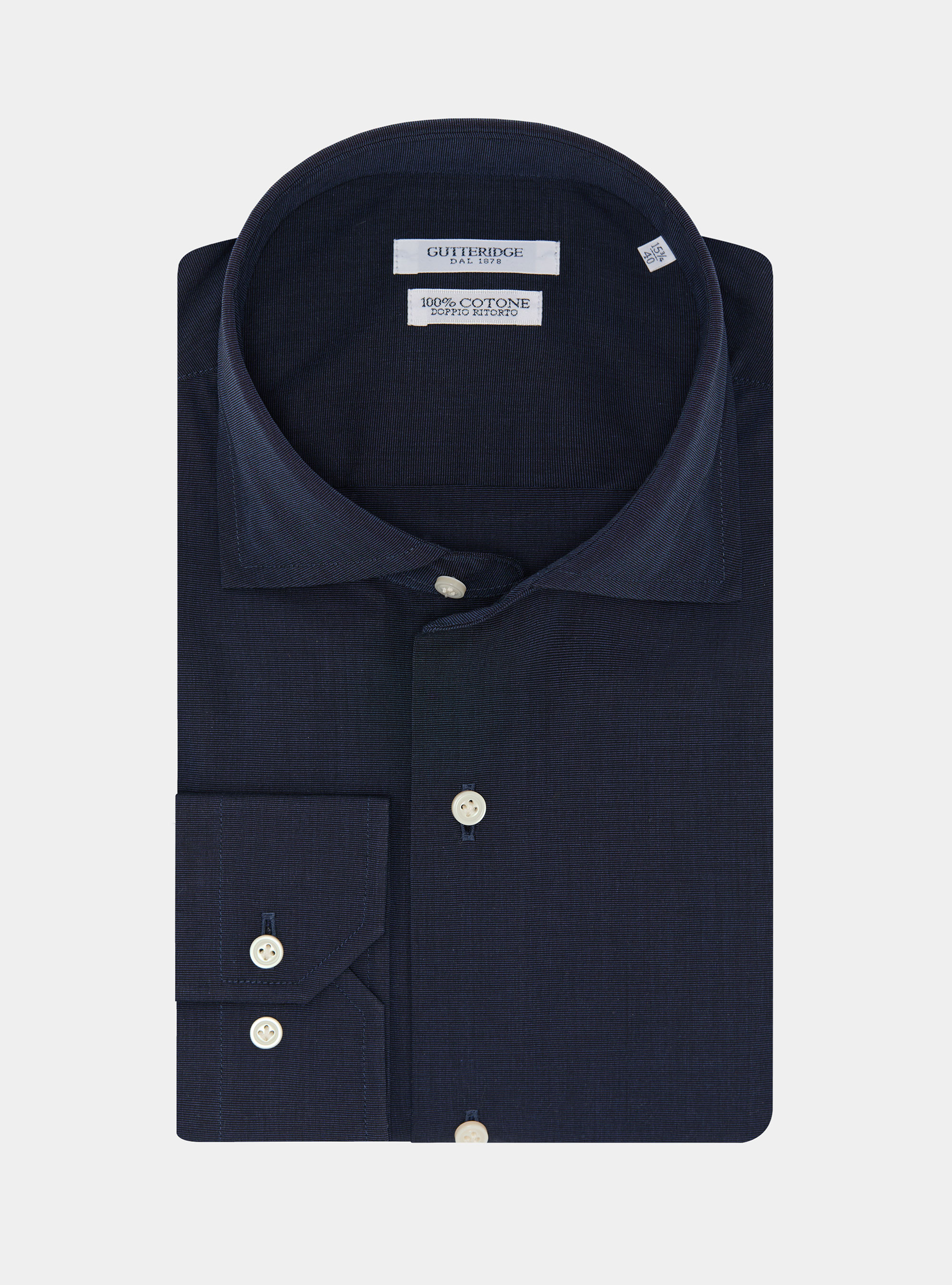 Baumwollhemd fil a fil, NAVY 0218C