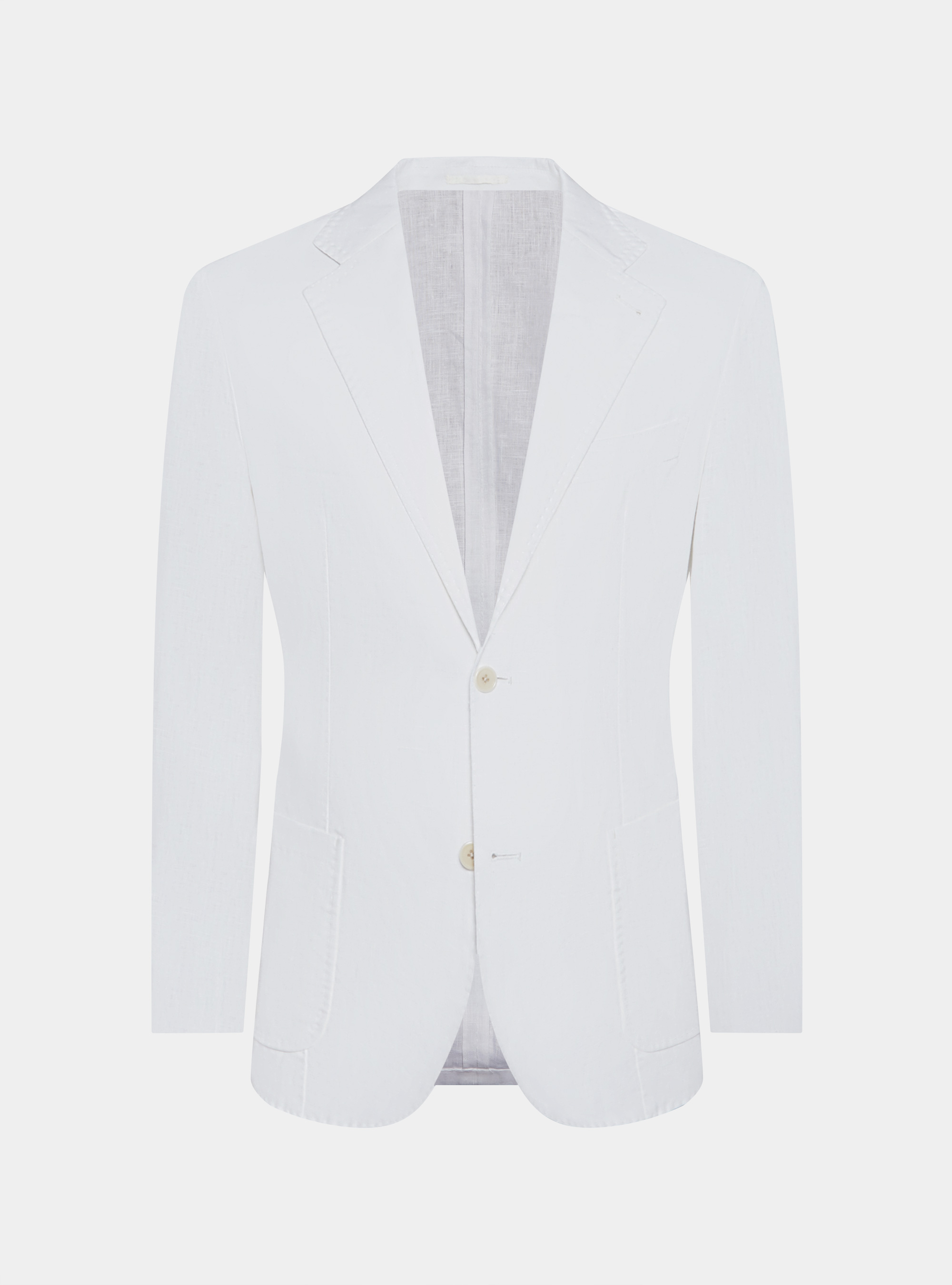 Giacca abito in puro lino, BIANCO