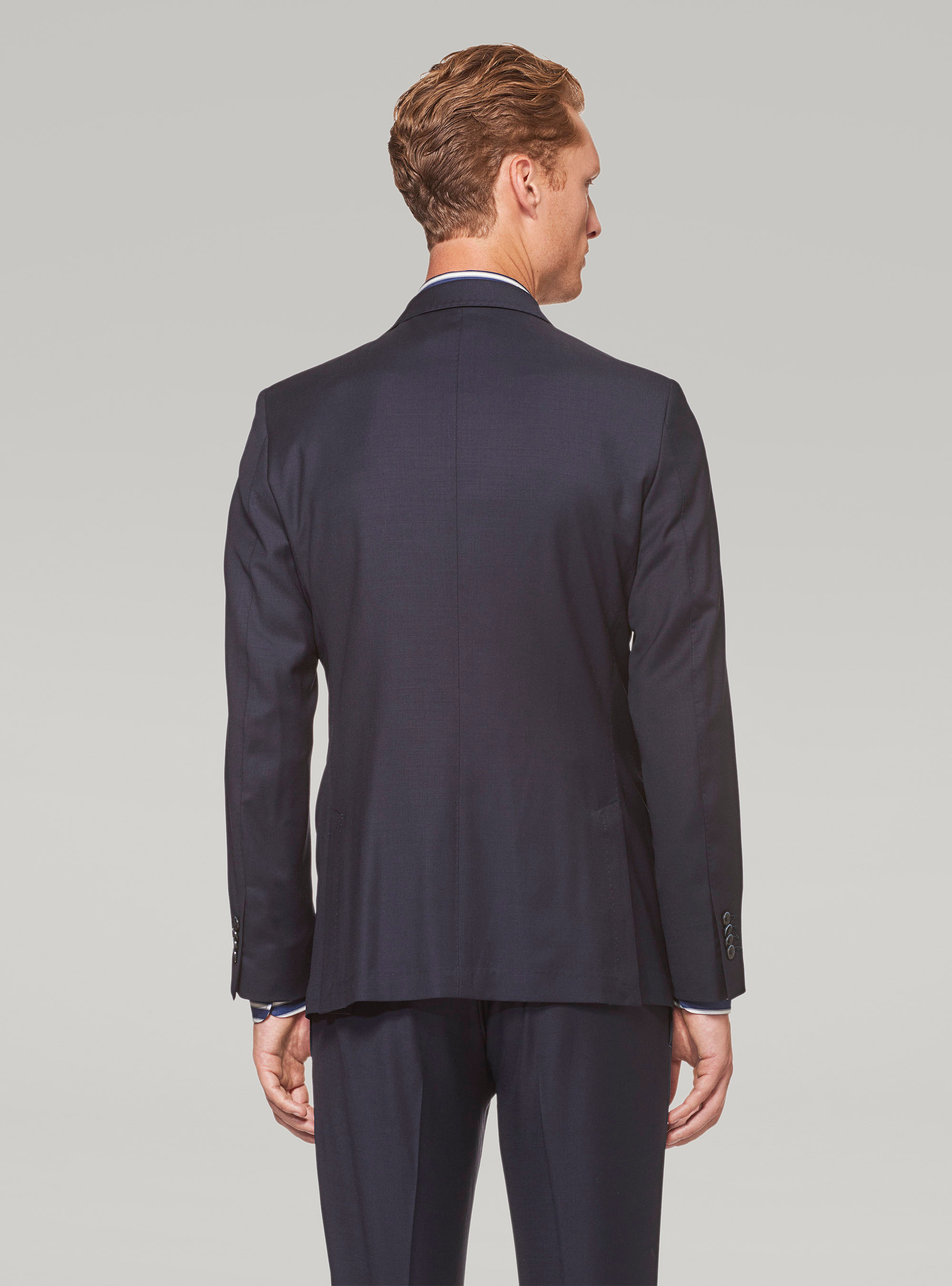 Wool suit, NAVY BLUE