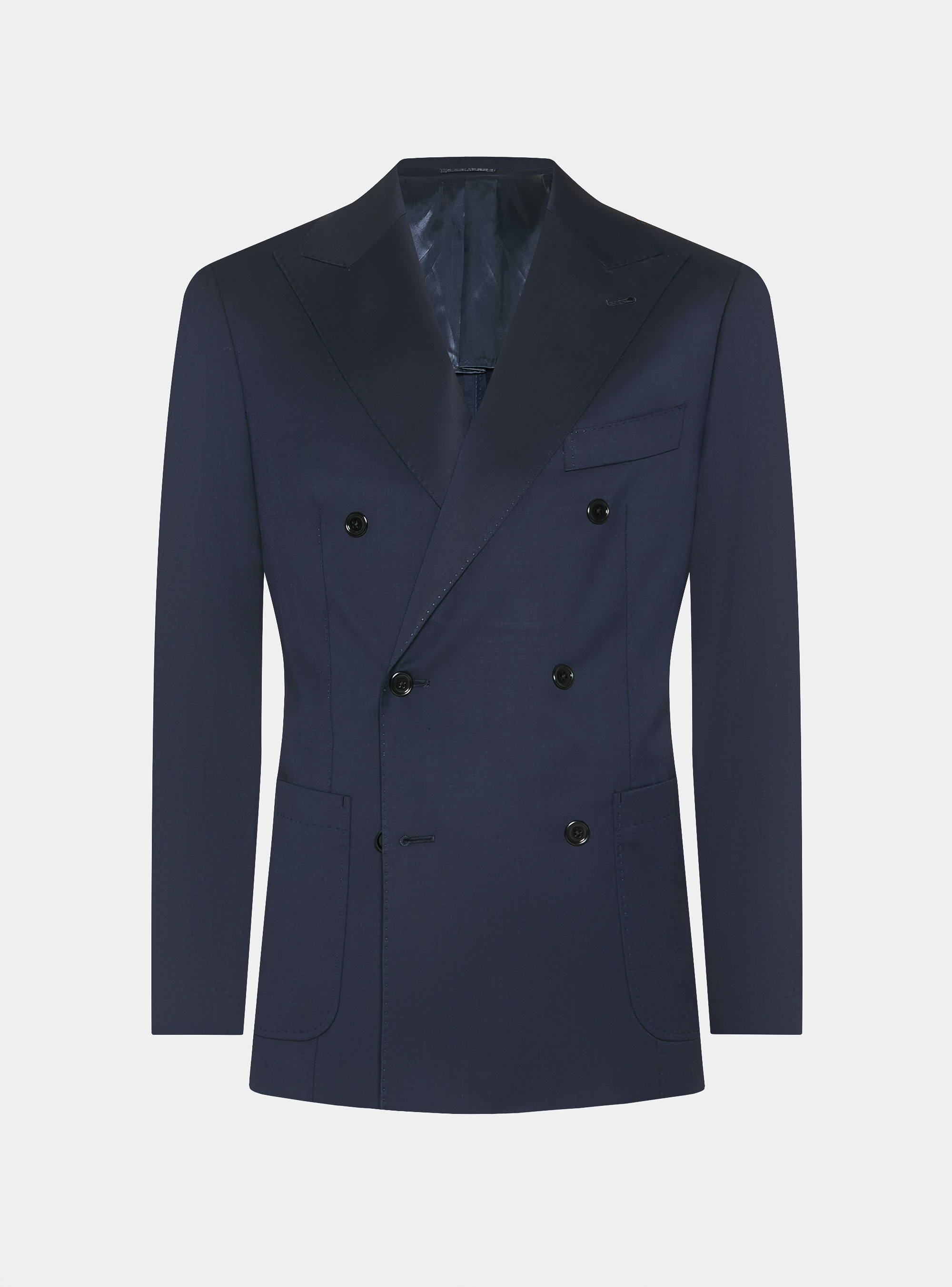 Americana de traje de lana superfina 110 de Reda, AZUL MARINO