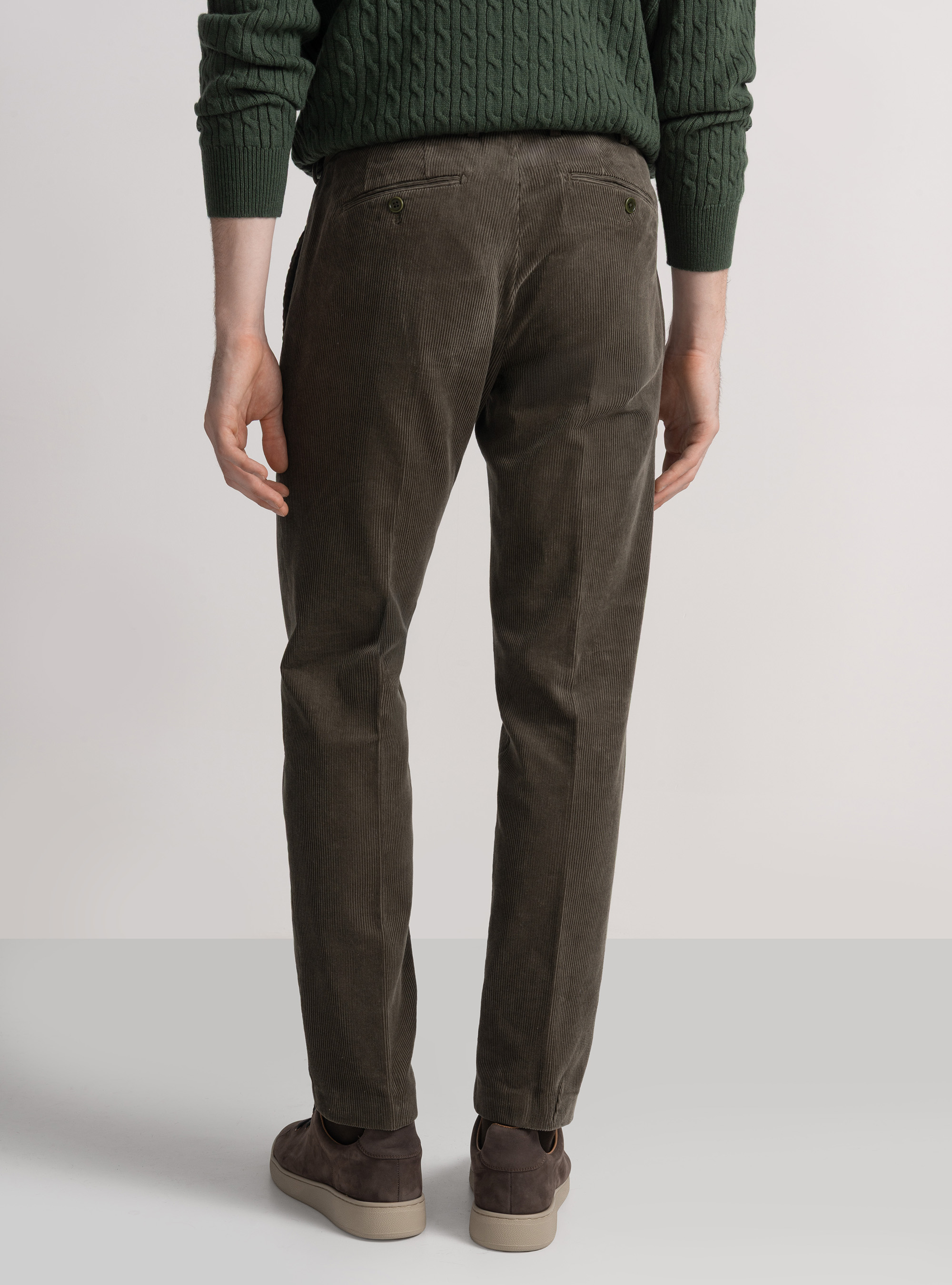 Pantaloni in velluto, VERDE