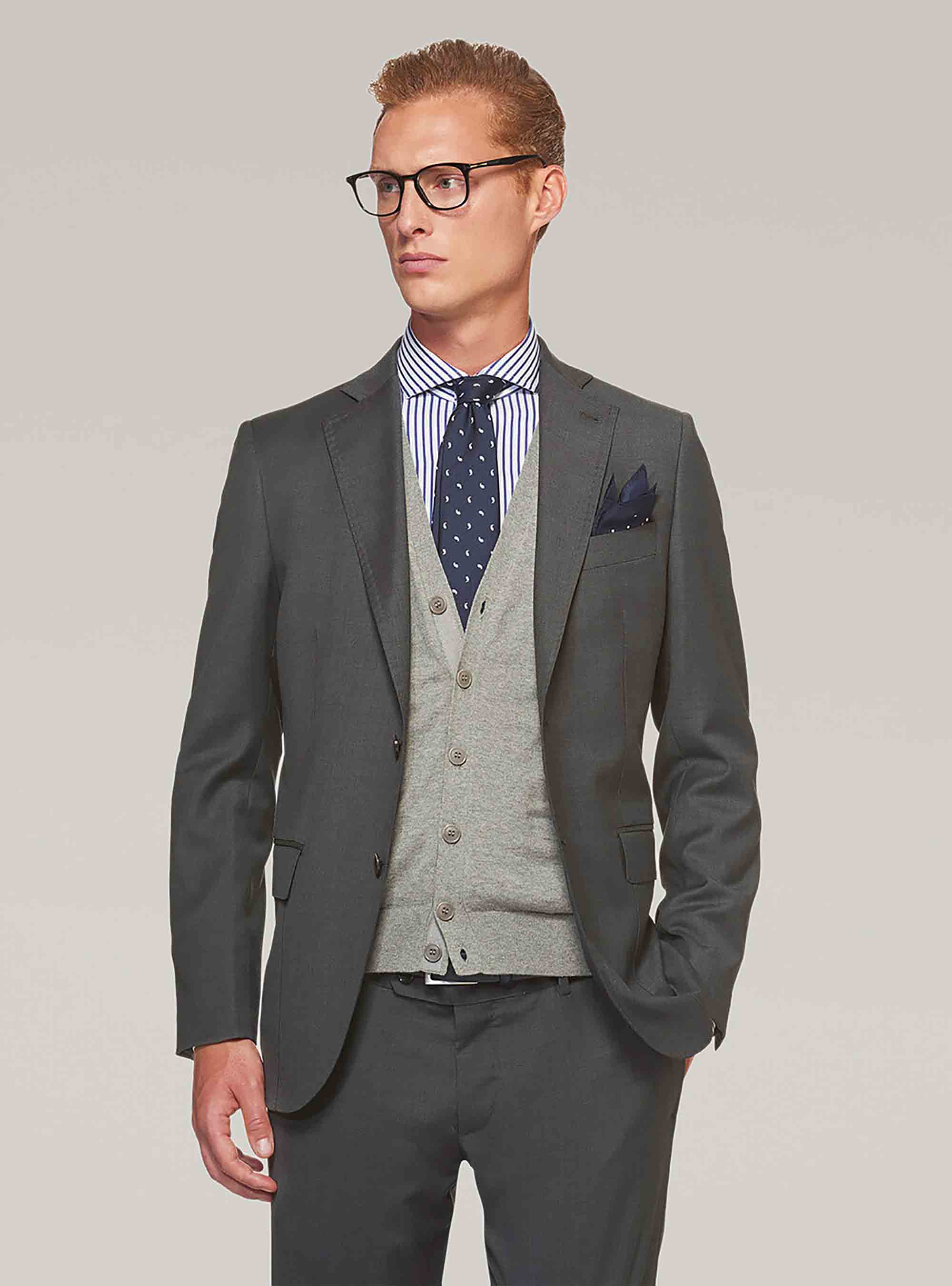 Giacca per abito in pura lana, GRIGIO CHIARO