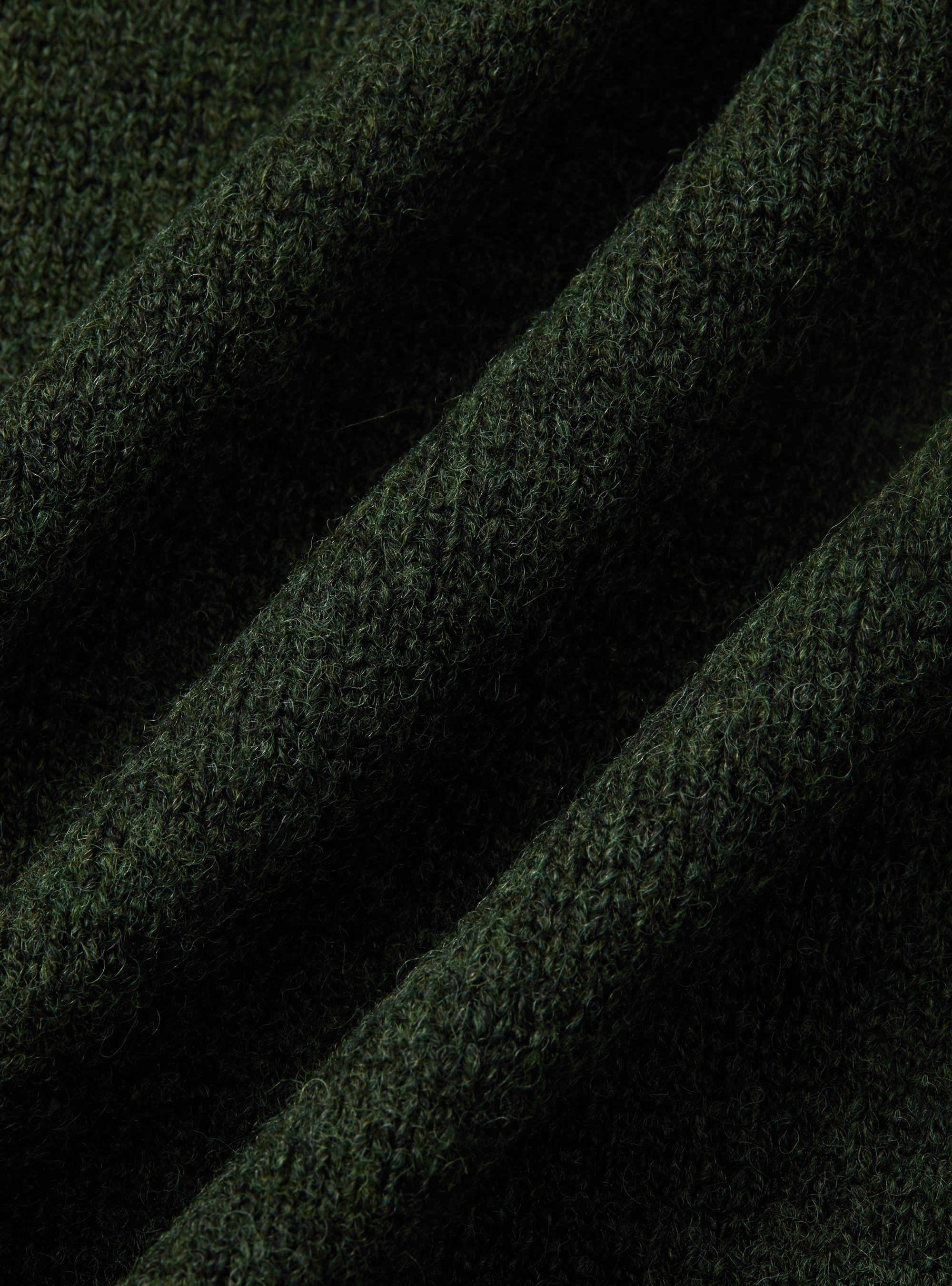 Shetland wool knit cardigan, GREEN