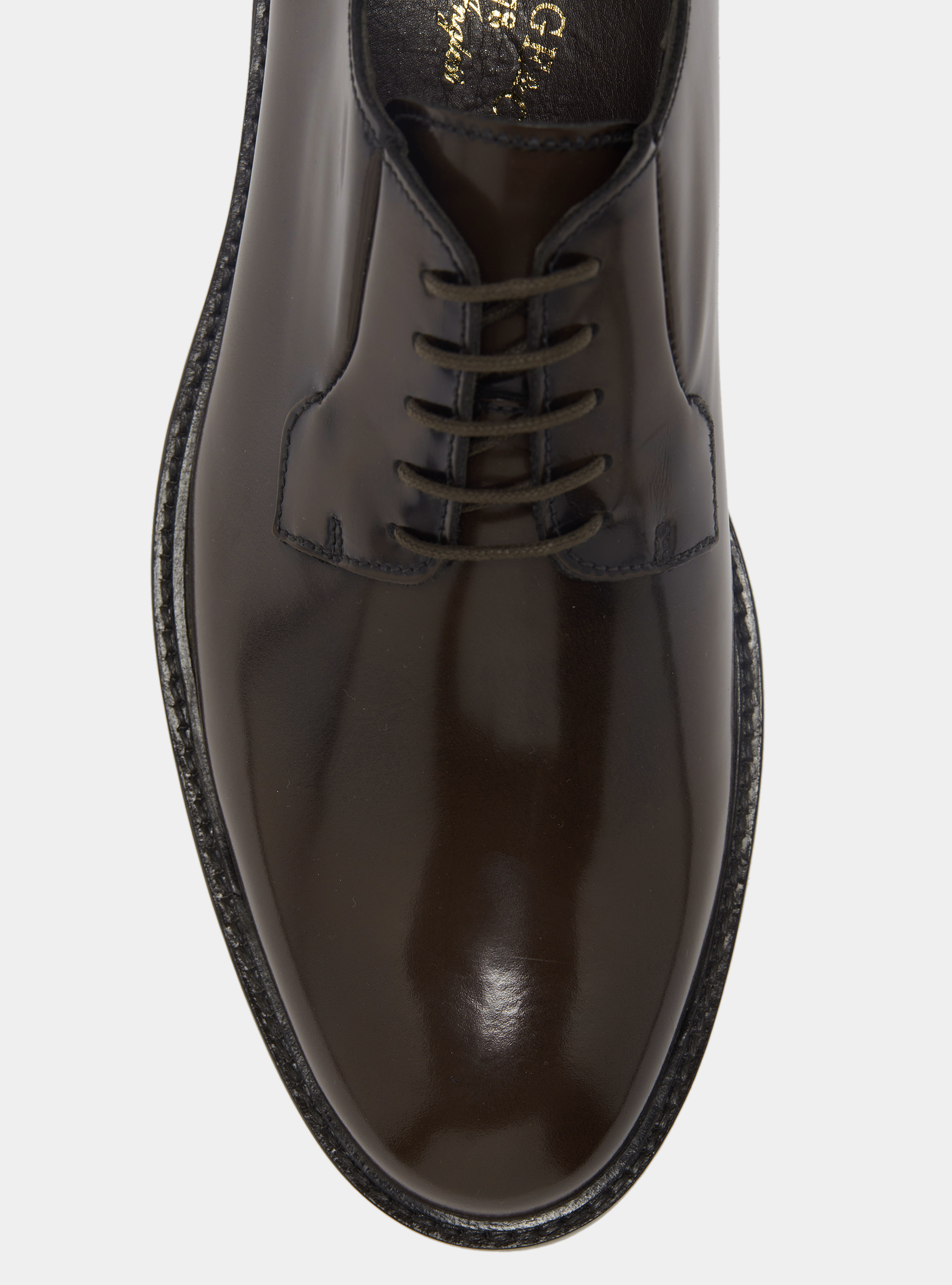 Derby en piel abrasiva, MARRON MUY OSCURO