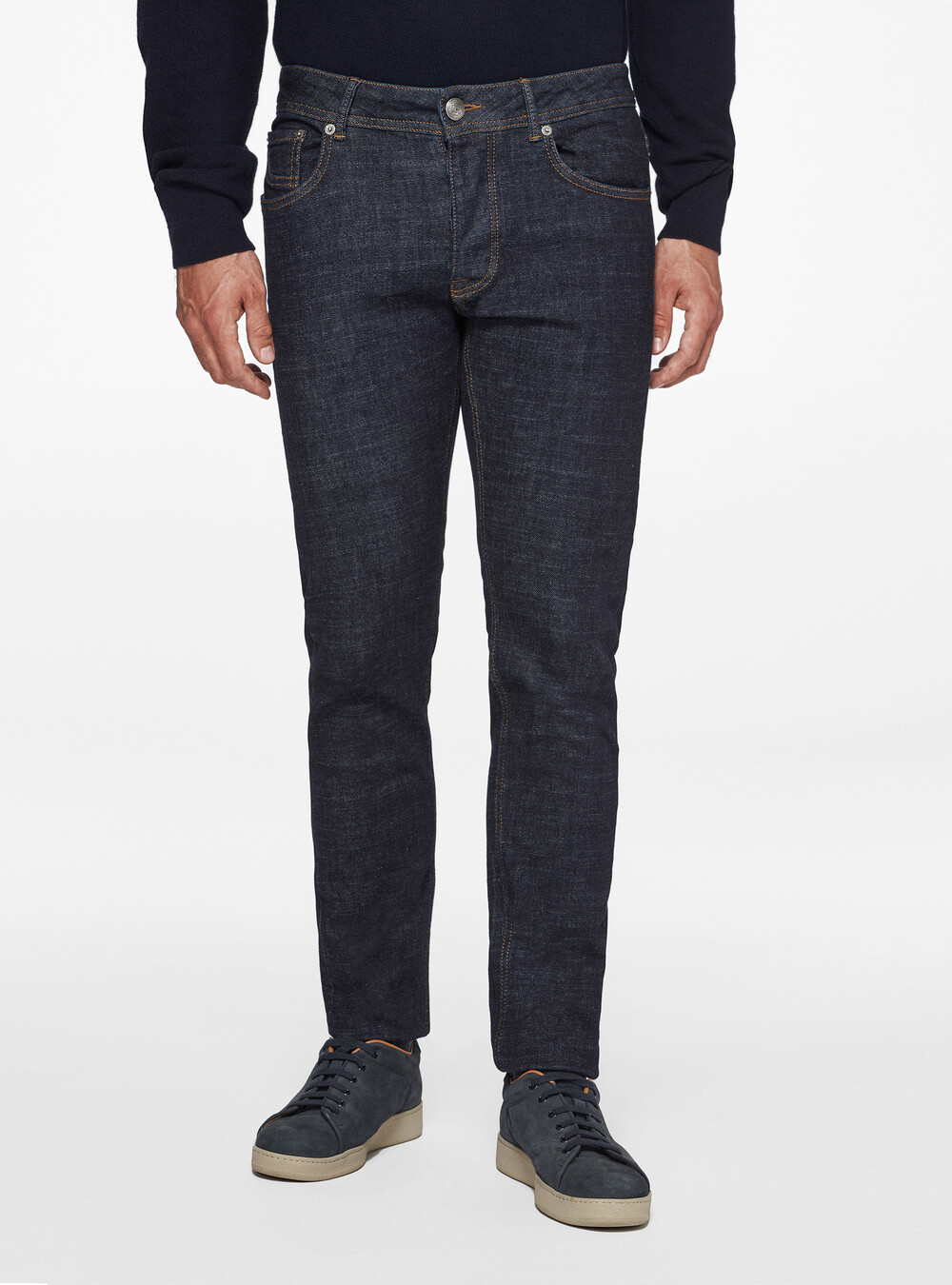 Denim rinse wash, NAVY BLUE