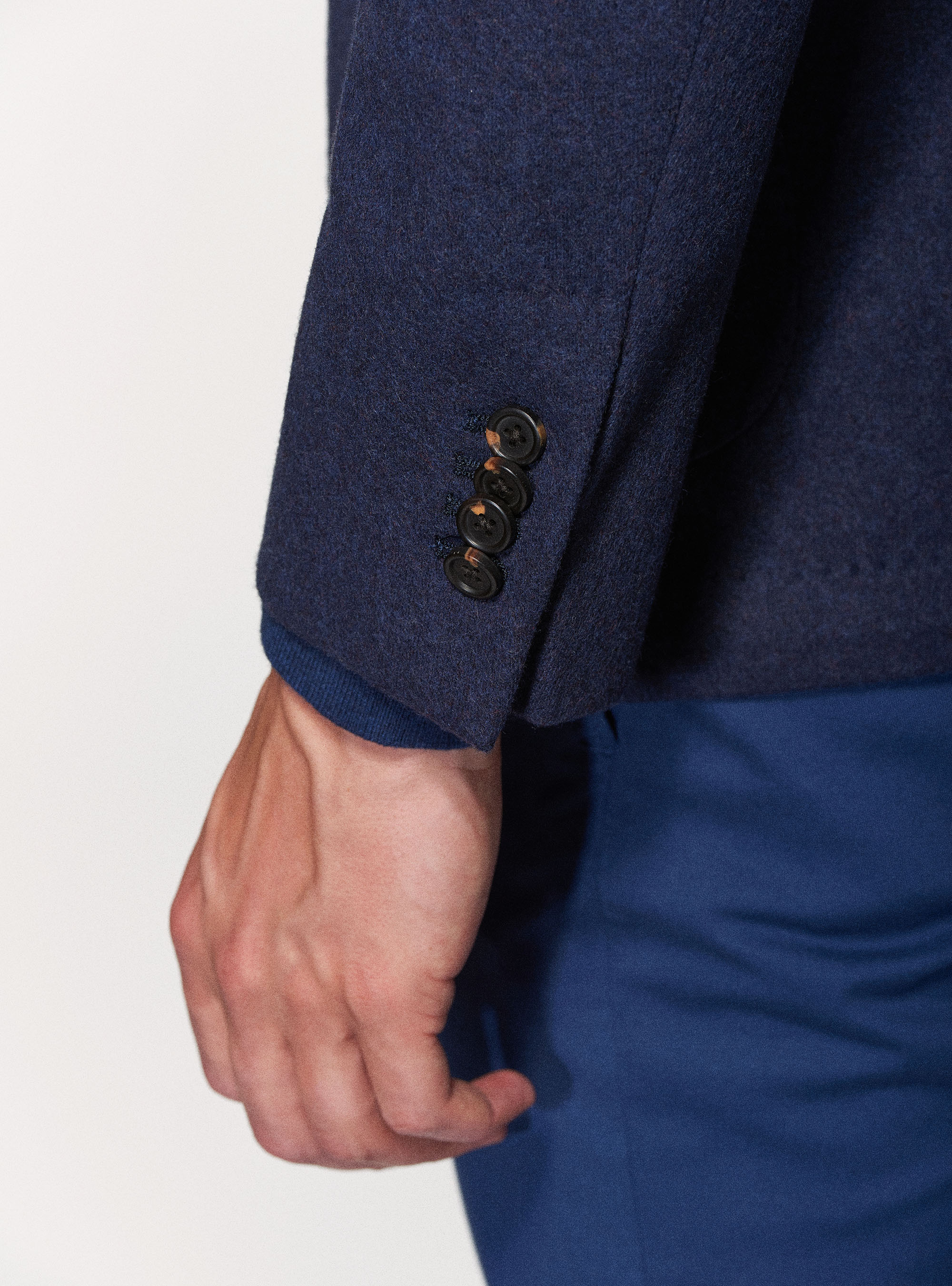 Giacca in jersey di lana, BLU NAVY