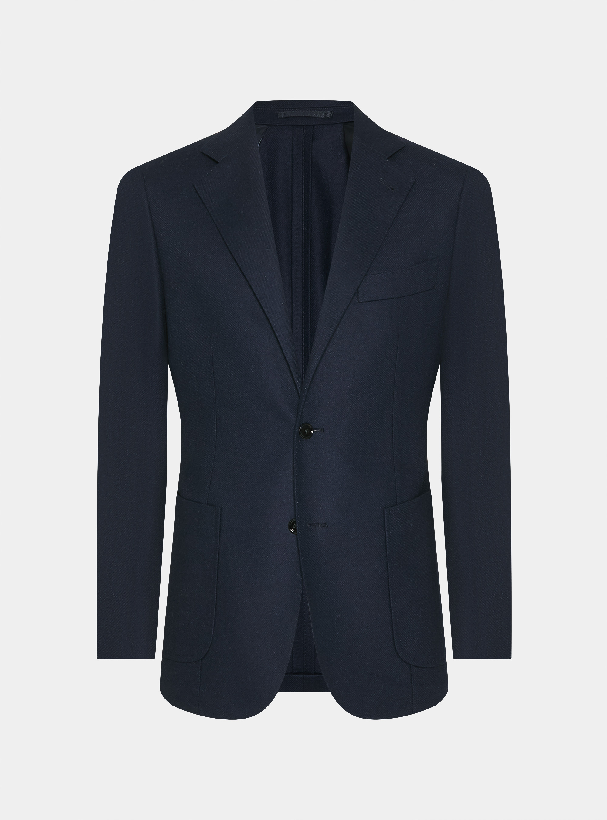 Americana de franela en mezcla de lana, AZUL MARINO