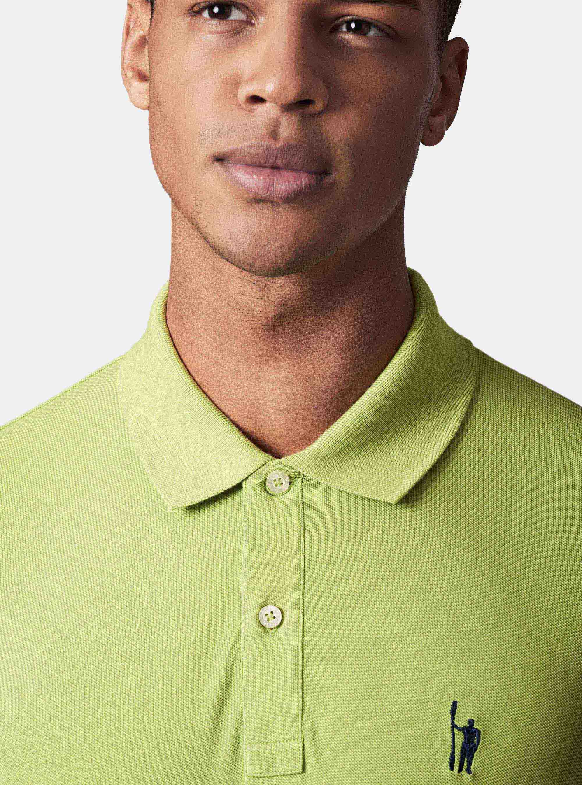 Polo basica in piquet, VERDE