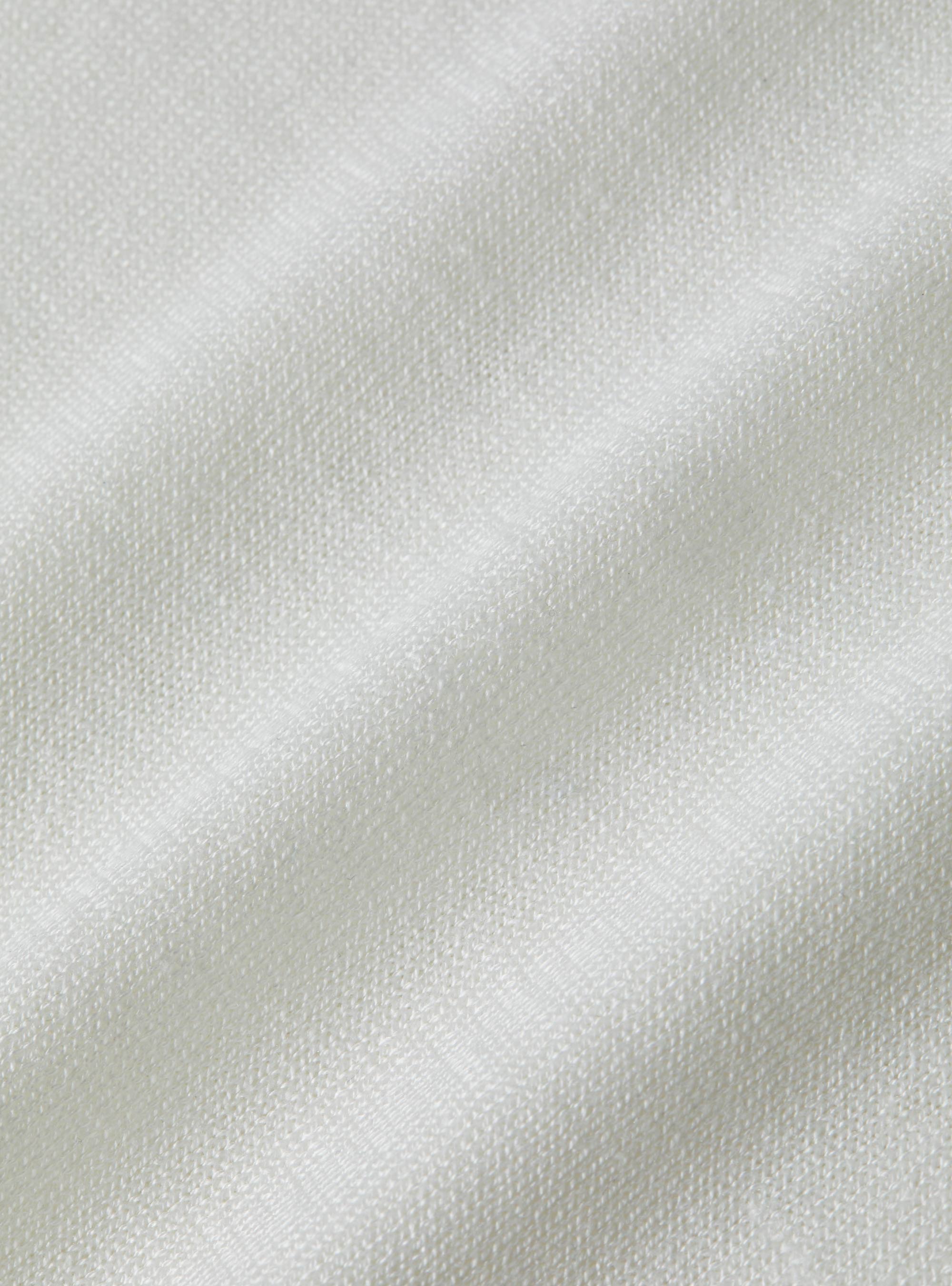 Maglia girocollo in seta e cotone, BIANCO