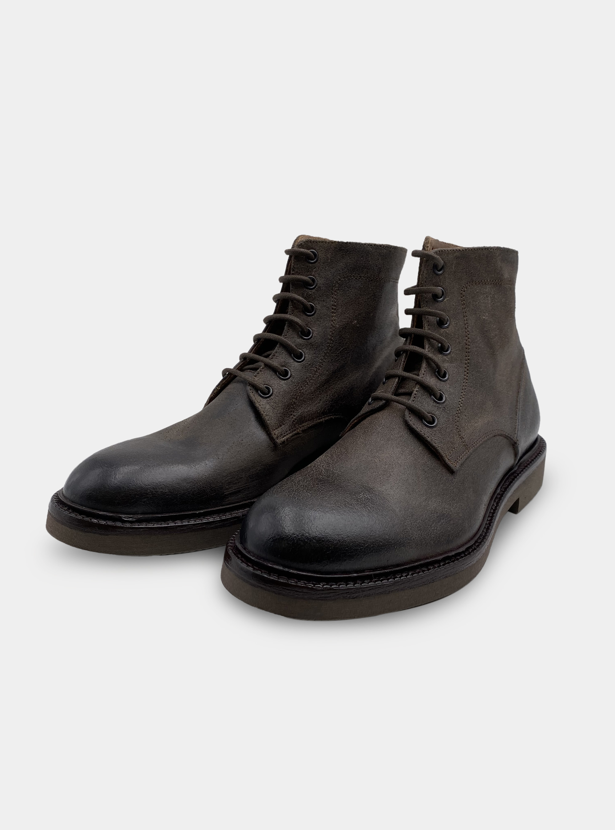 Half boots in vintage leather with strings | GutteridgeUS - SC1251UOGU