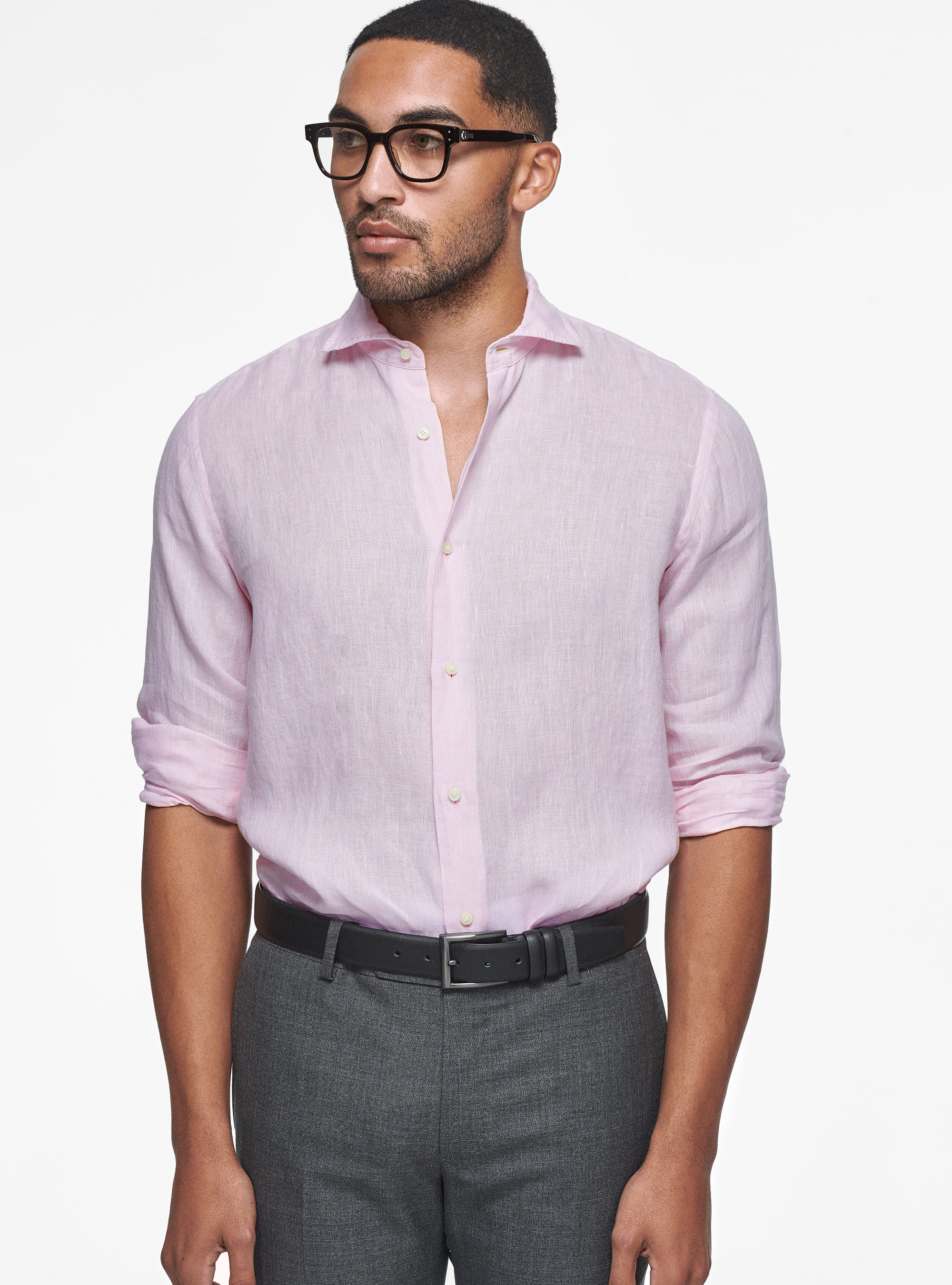 Pure linen shirt, PINK