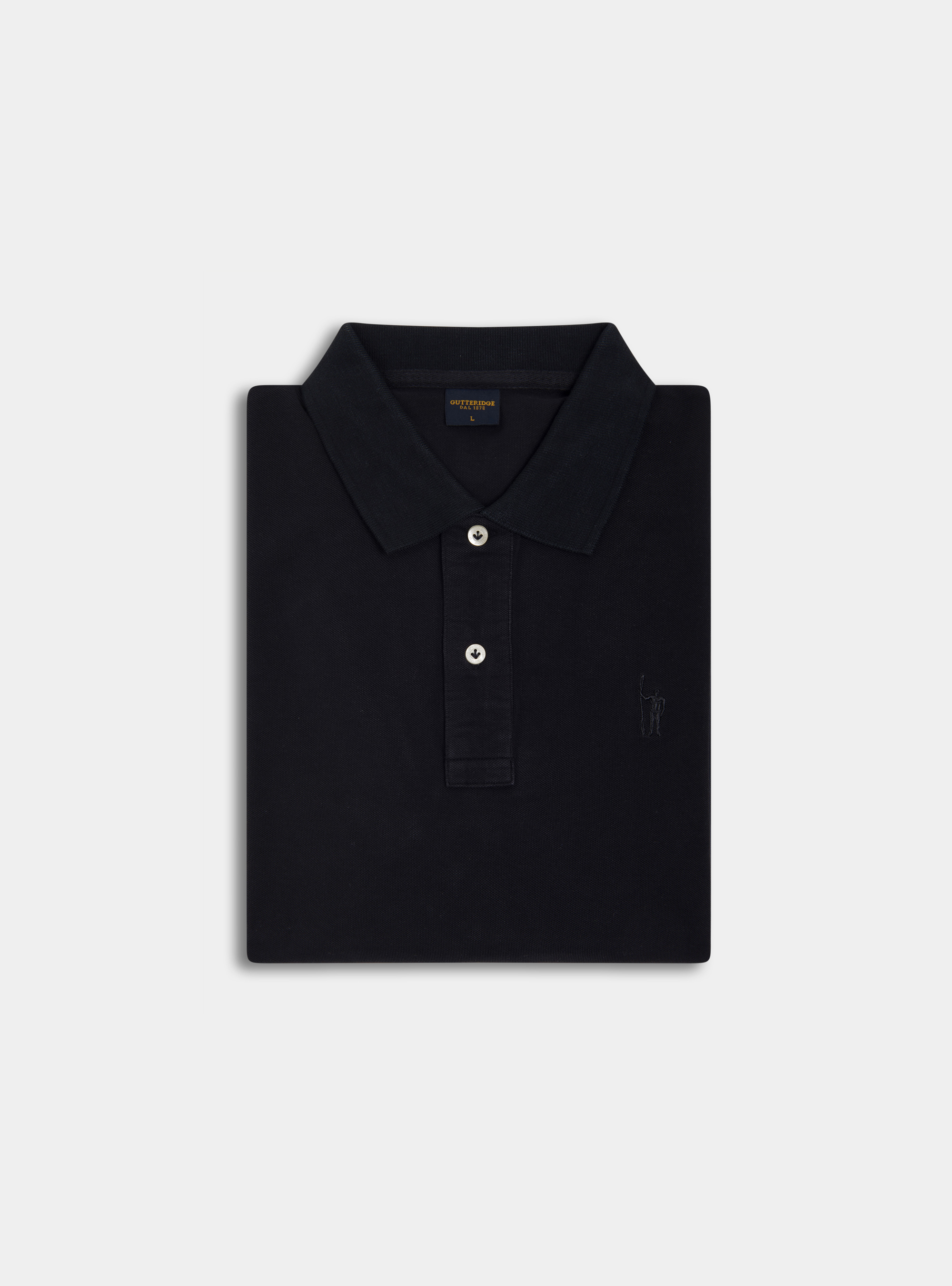 Classic pique polo shirt, BLACK