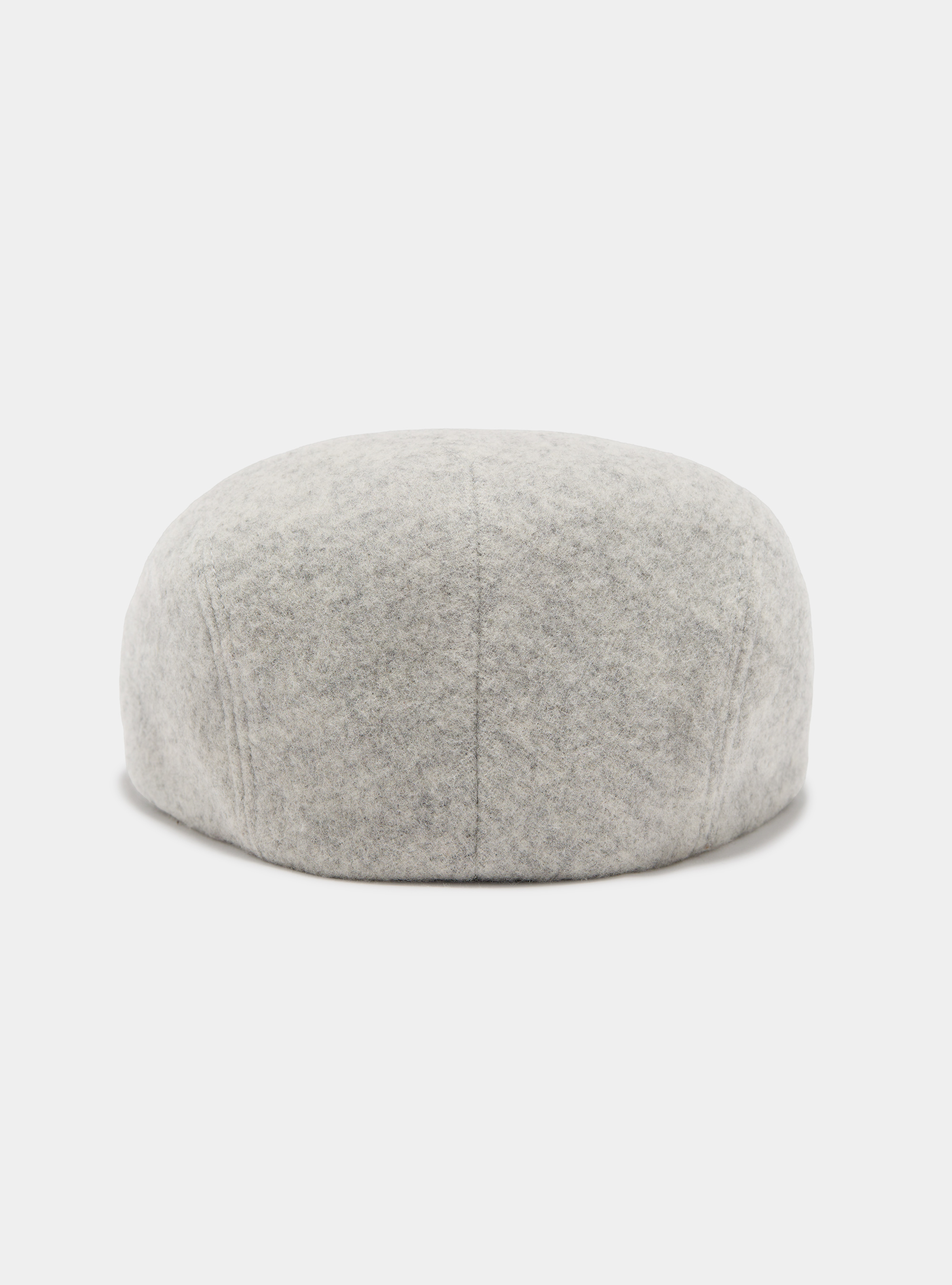 Pure wool and cashmere flat cap, GRIGIO CHIARO 0256C