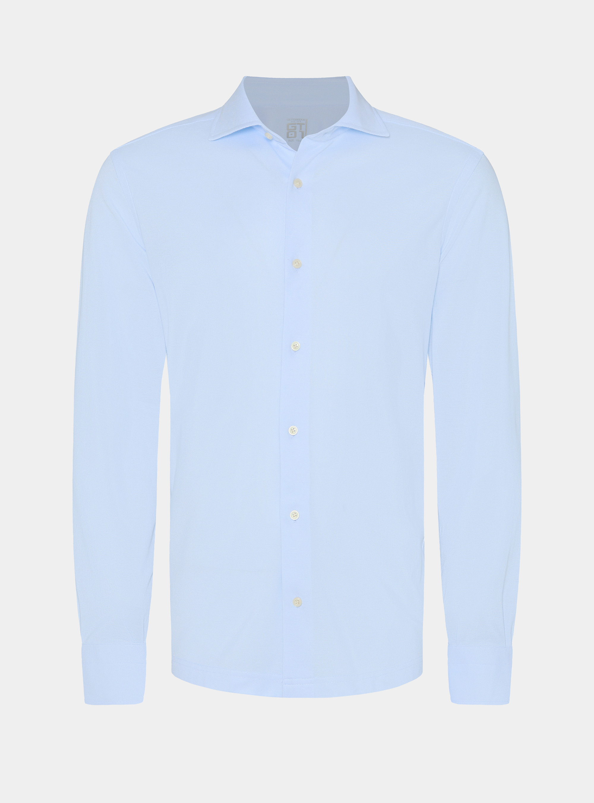 Camicia a polo GT01 in misto cotone piquet, AZZURRO